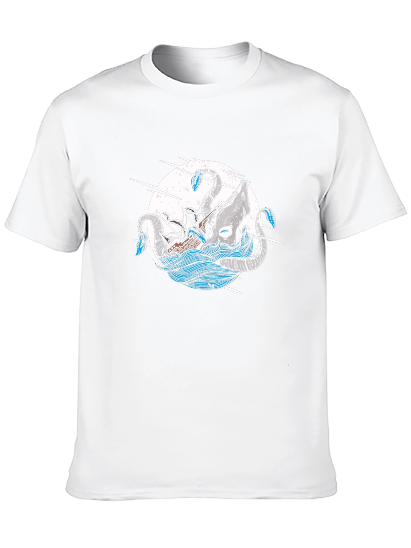 Kraken Attack Graphic Tee - Nautical Style