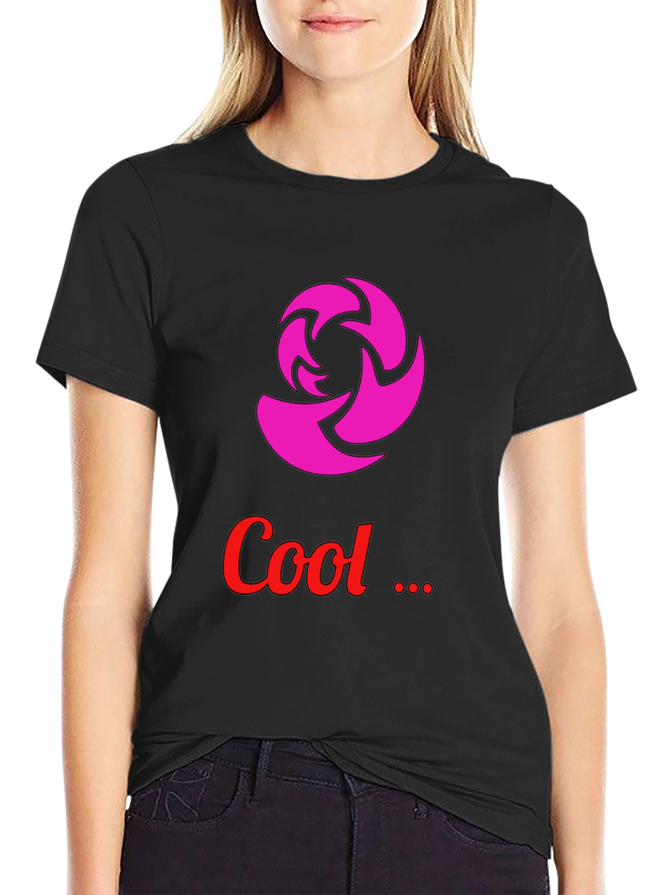 Cool Graphic Tee - Modern Design Black T-Shirt