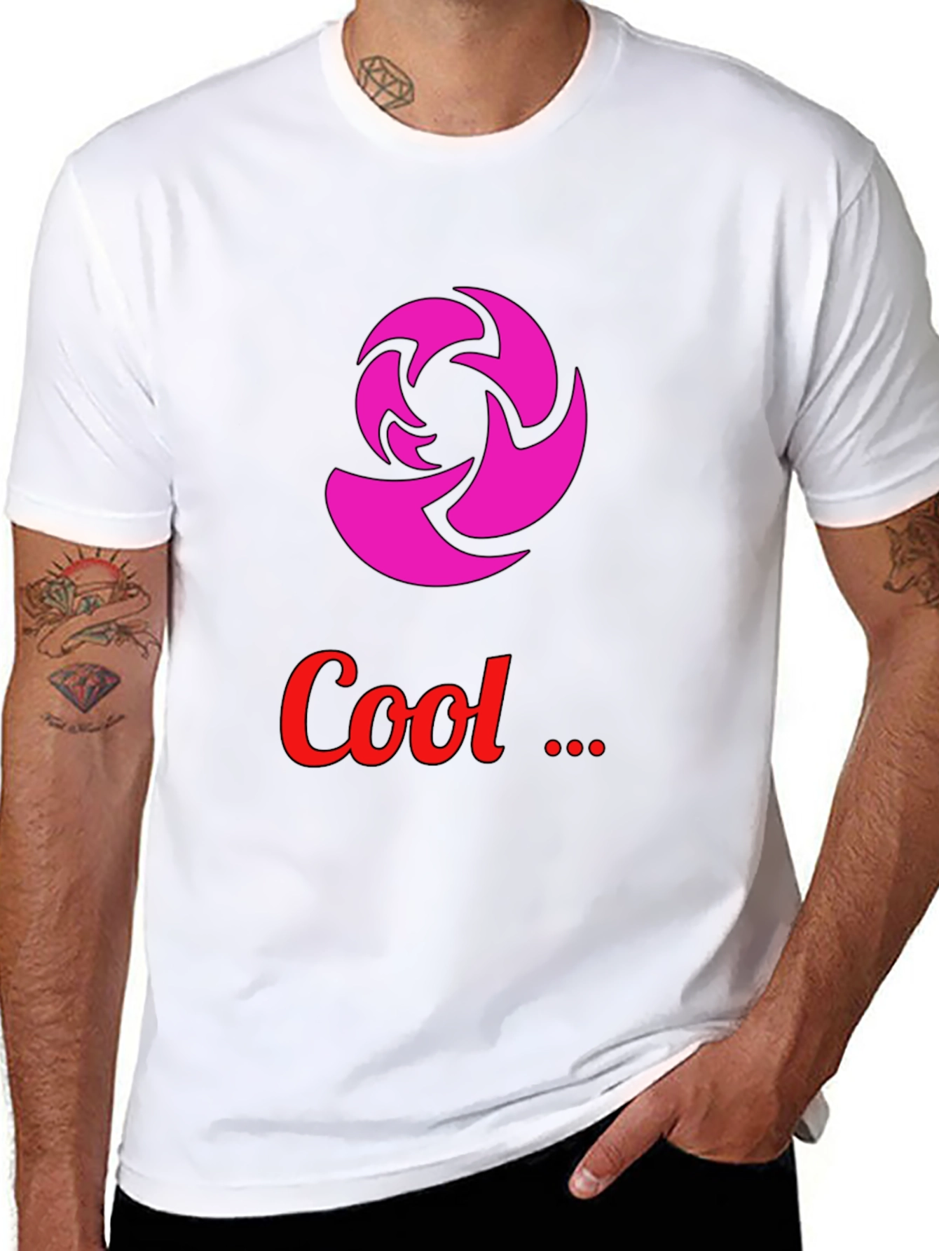 Cool Graphic Tee - Modern Design Black T-Shirt