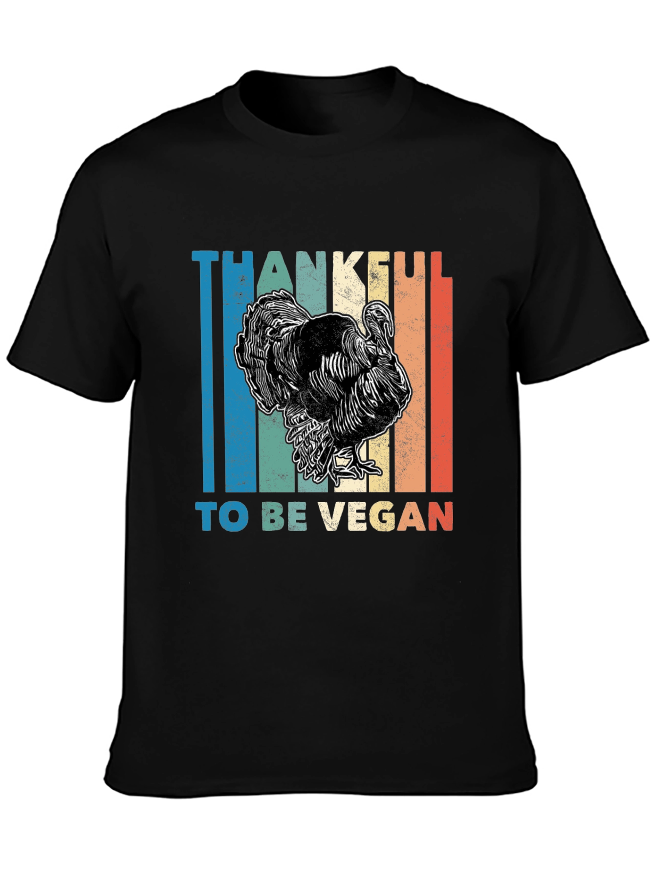 Thankful to Be Vegan T-Shirt Turkey Design