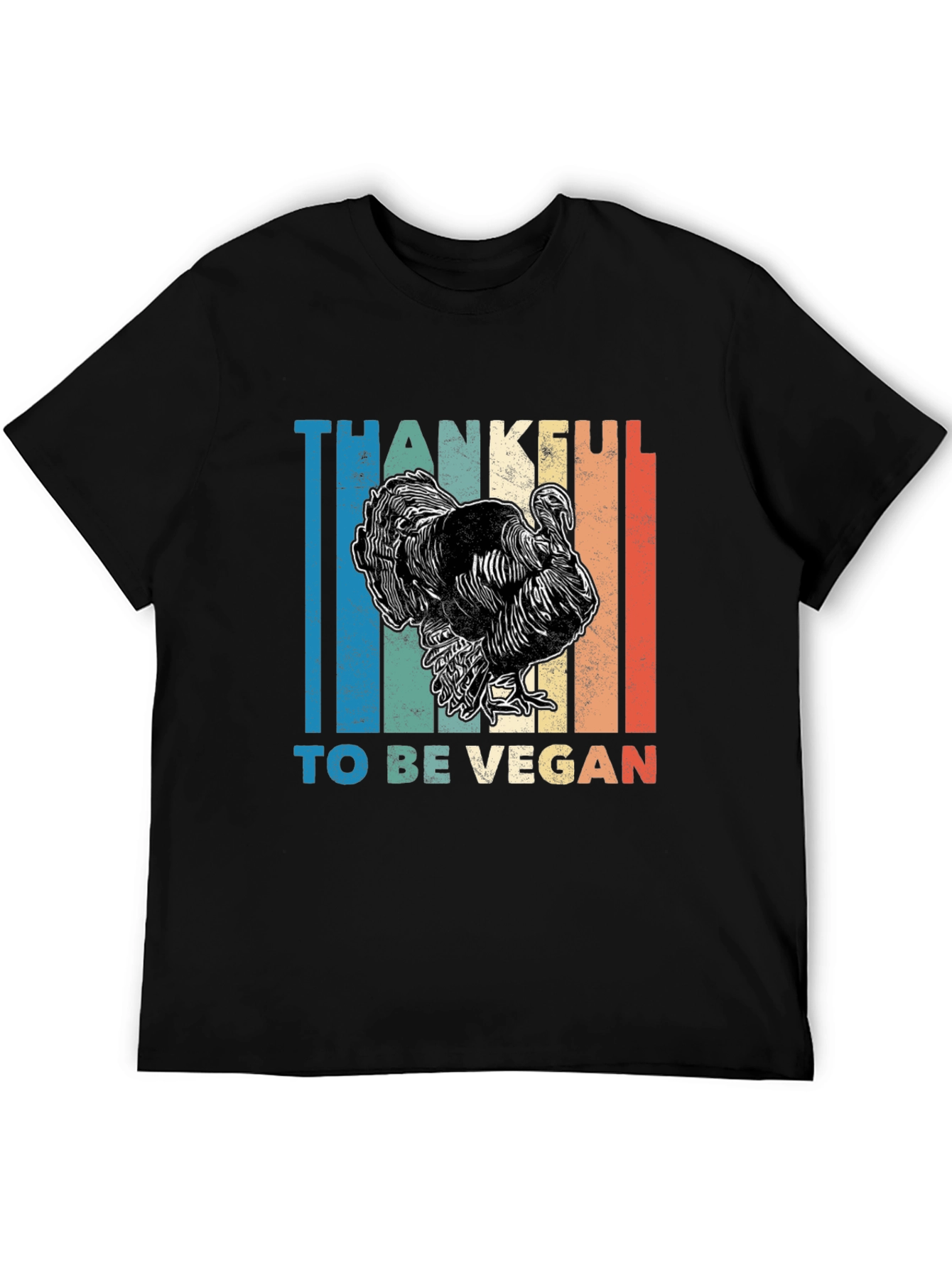 Thankful to Be Vegan T-Shirt Turkey Design