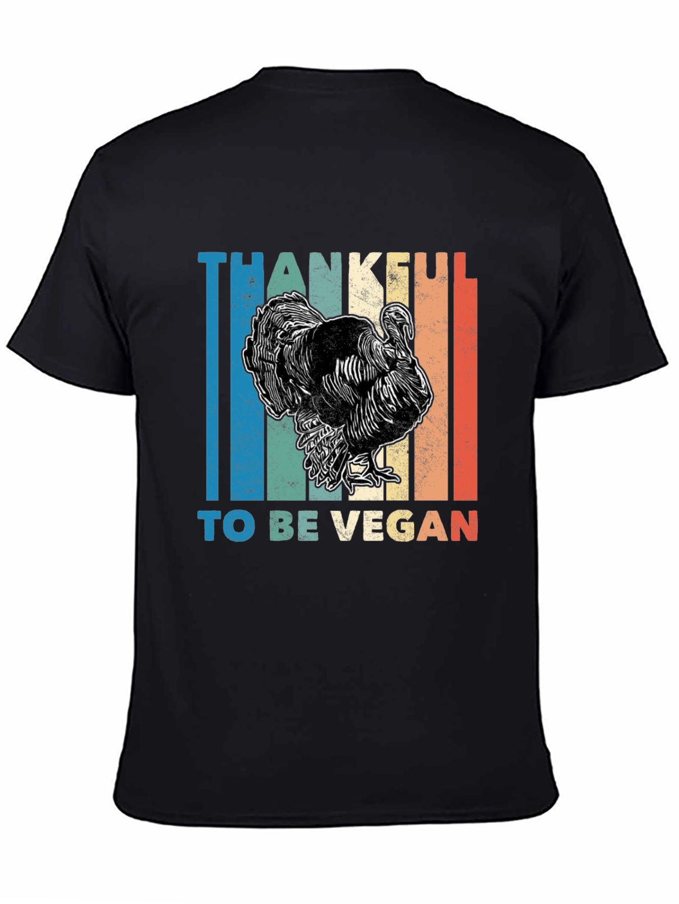 Thankful to Be Vegan T-Shirt Turkey Design