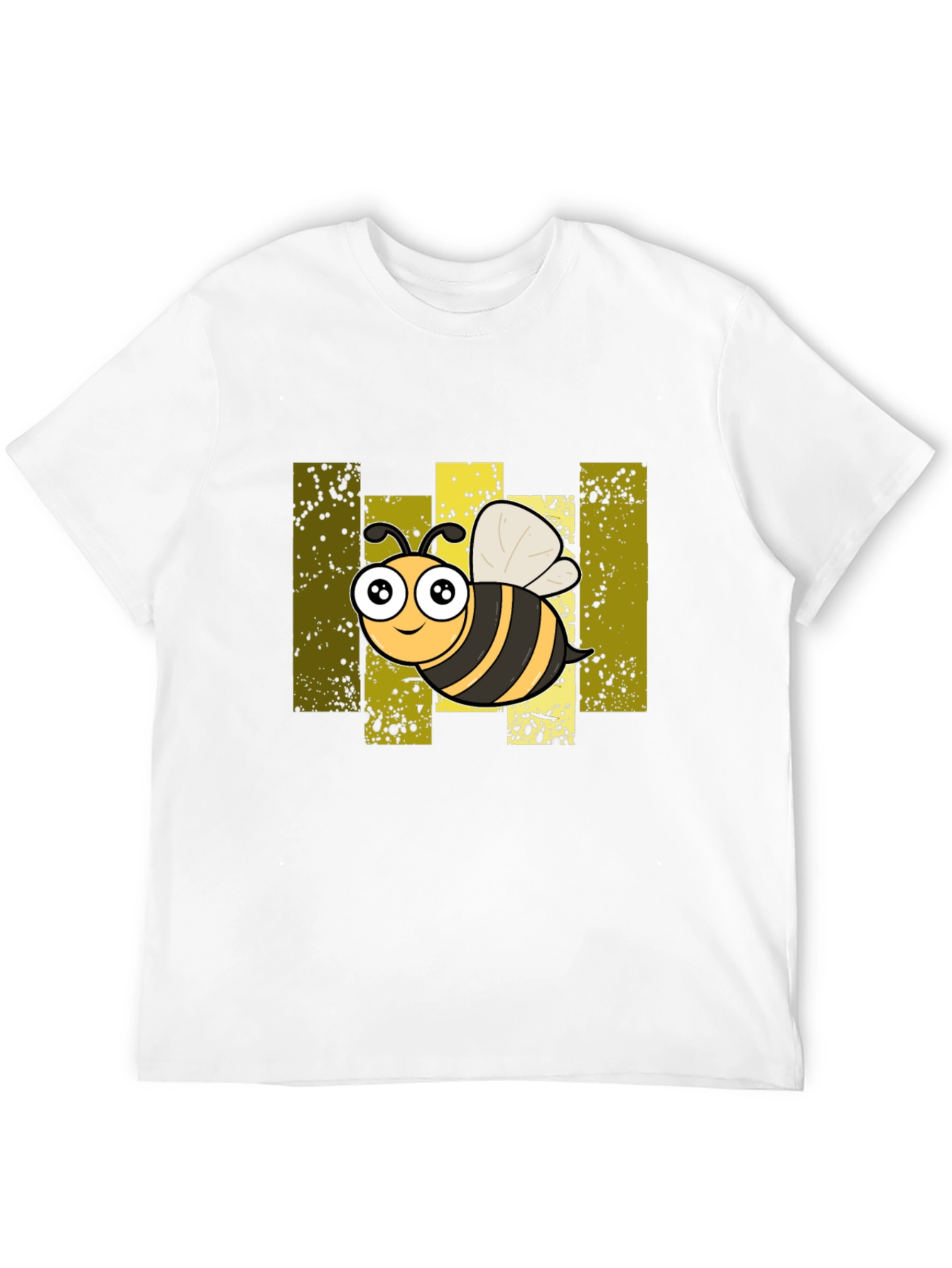 Cartoon Bee Graphic Black T-Shirt