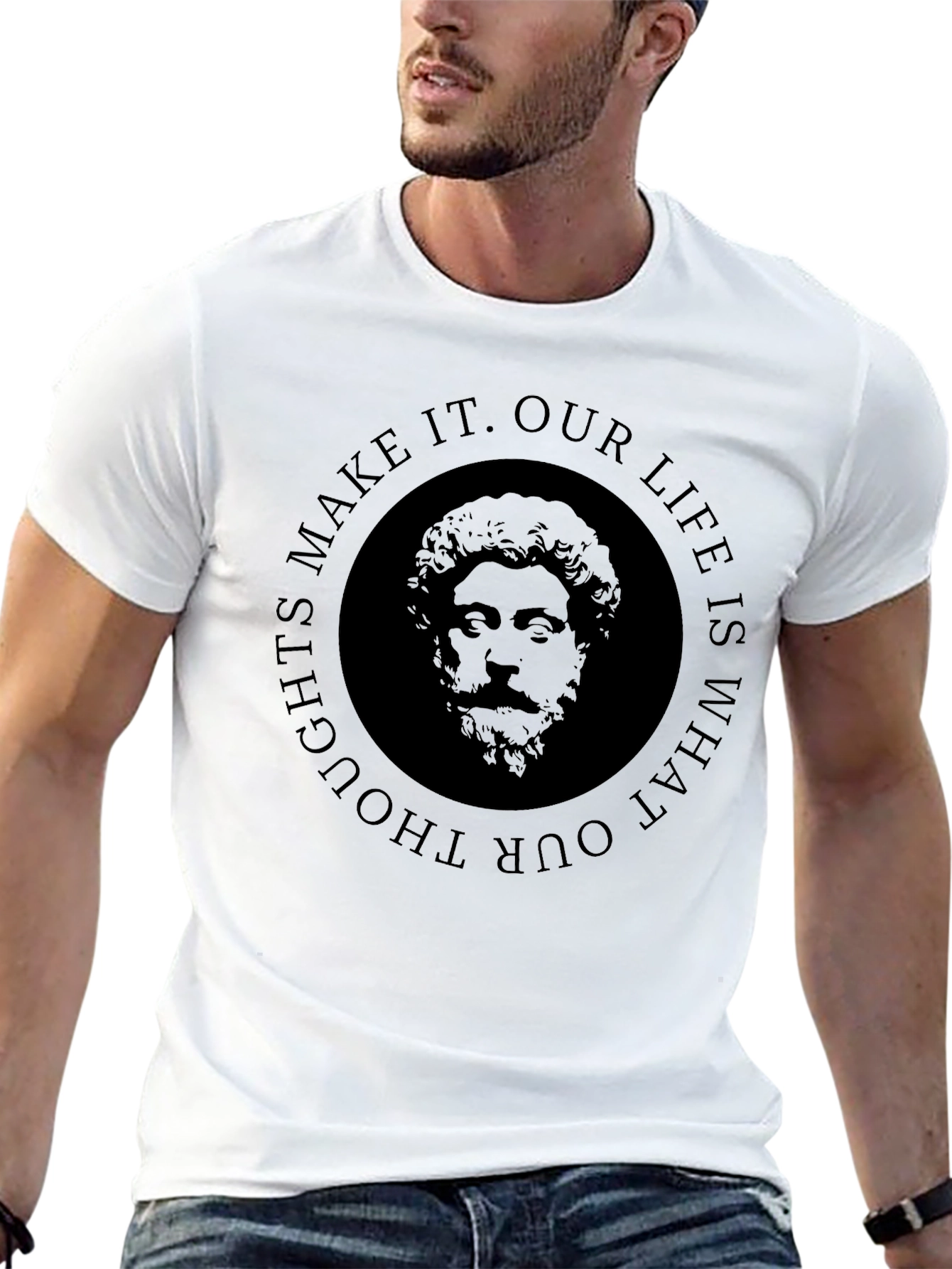 Philosophical T-Shirt: Marcus Aurelius Quote Tee