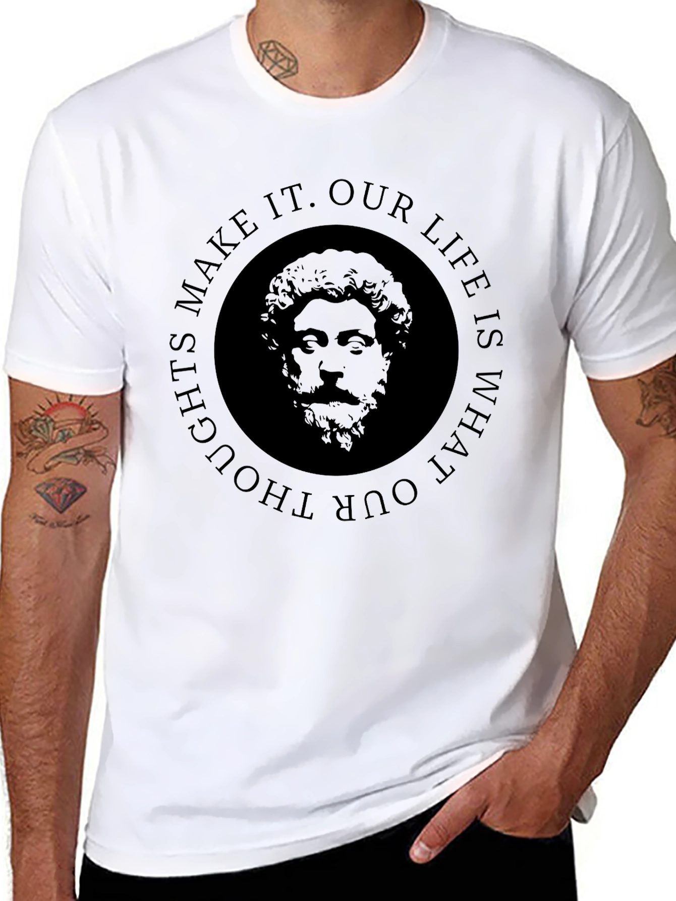 Philosophical T-Shirt: Marcus Aurelius Quote Tee