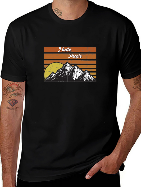 I Hate People Mountain T-Shirt - Adventure Tee