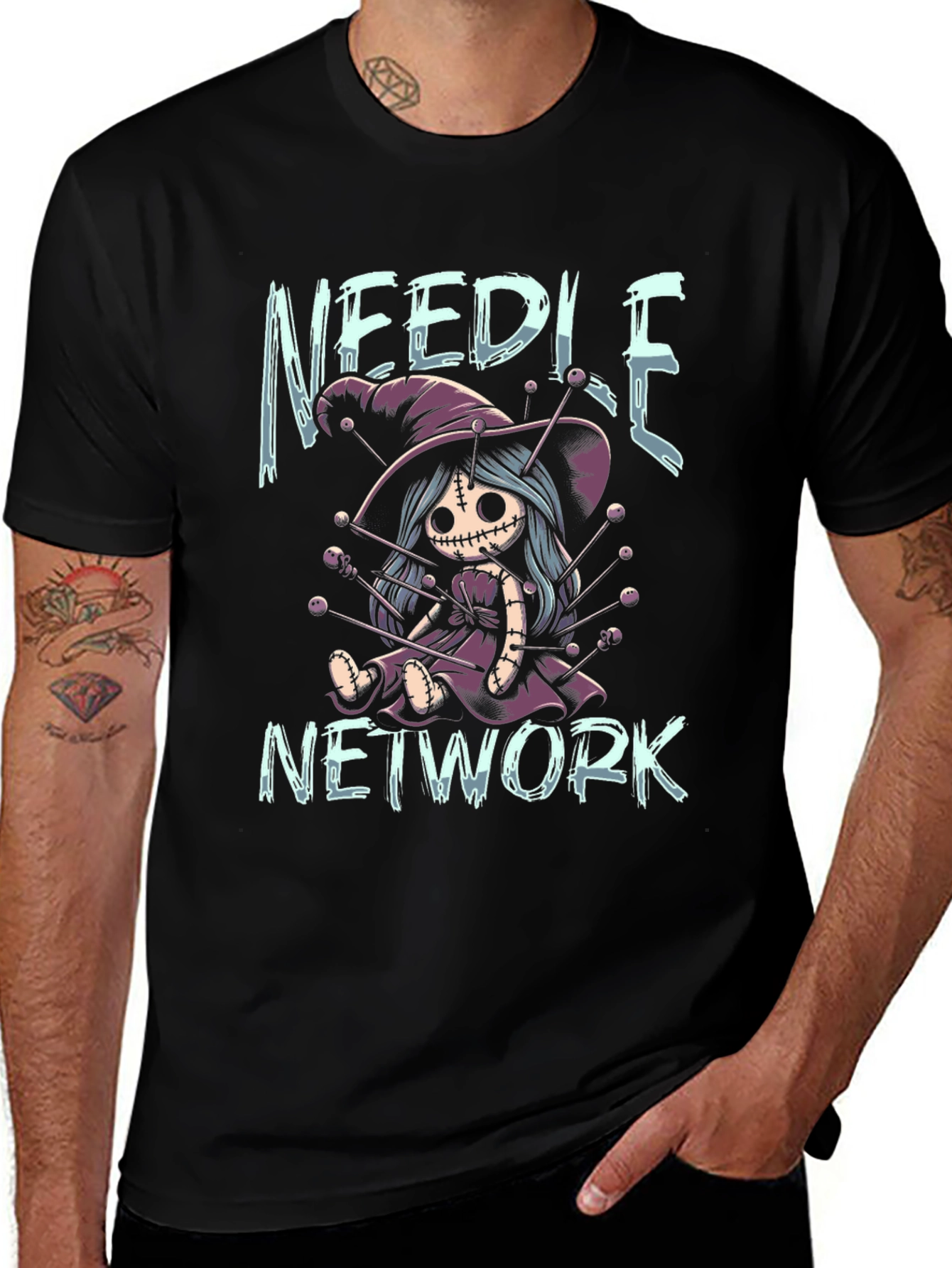 Needle Network Voodoo Doll T-Shirt
