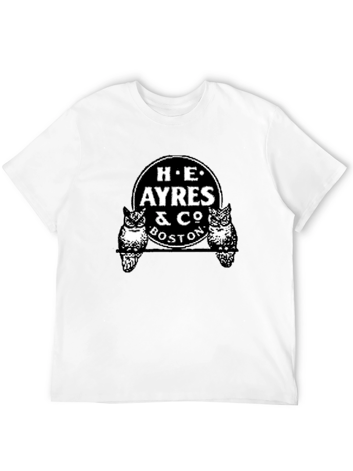 H.E. Ayres & Co. Boston Owl Graphic Black T-Shirt