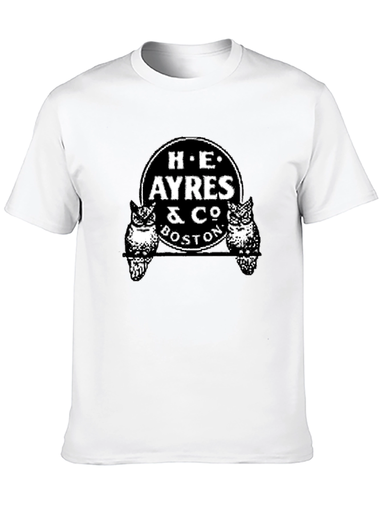 H.E. Ayres & Co. Boston Owl Graphic Black T-Shirt