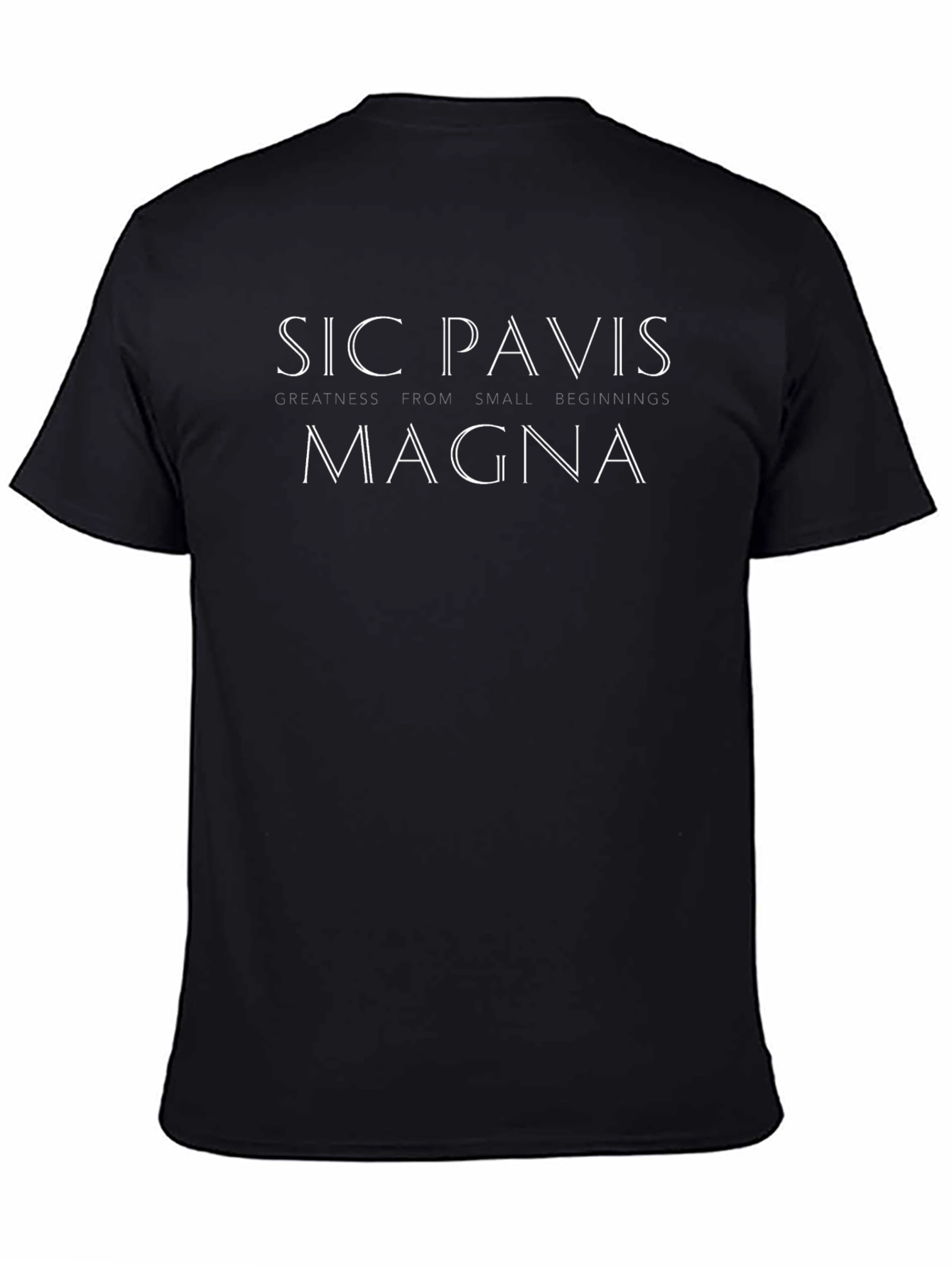 Sic Pavis Magna Black Graphic T-Shirt