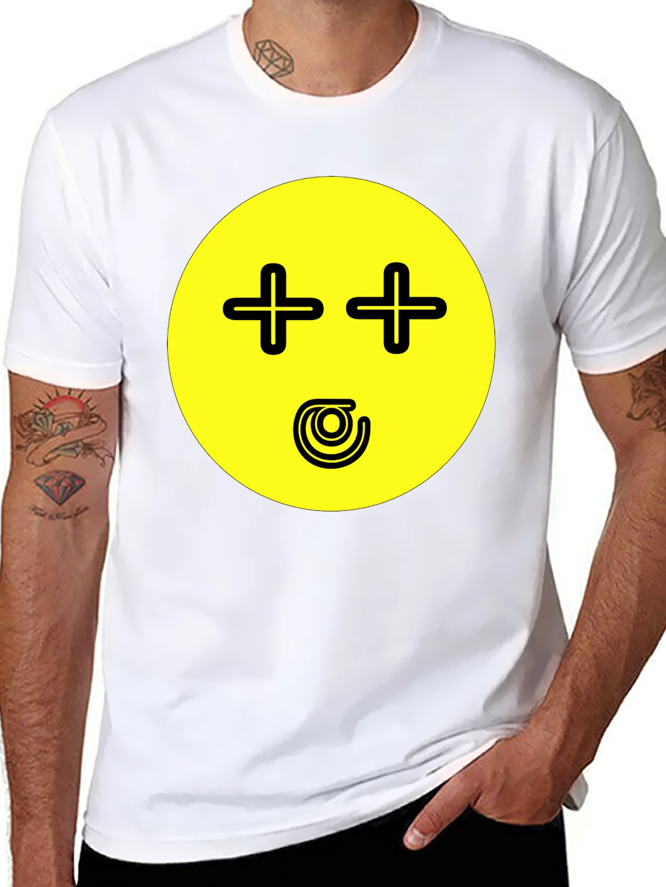 Humorous Emoji Graphic T-Shirt