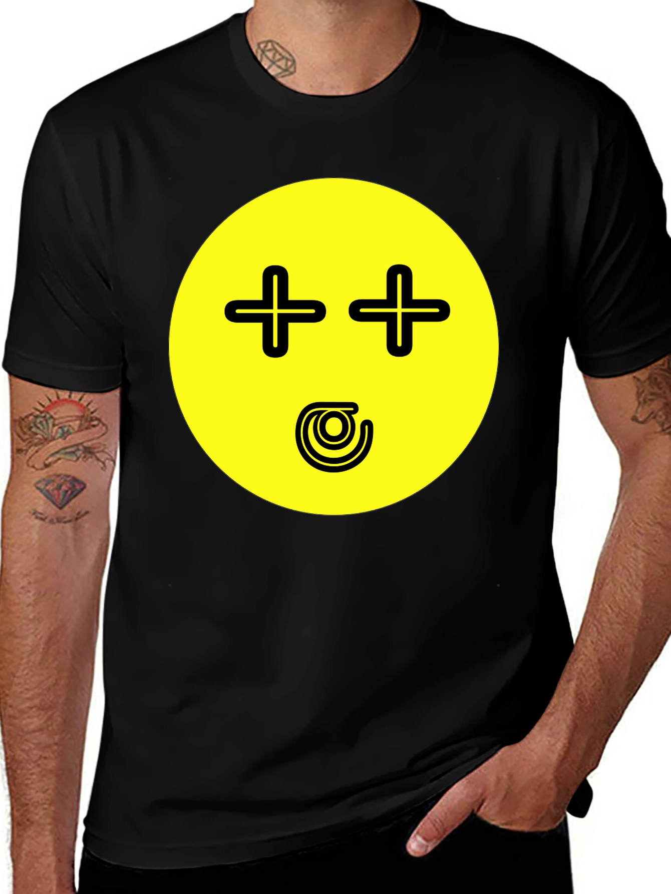 Humorous Emoji Graphic T-Shirt