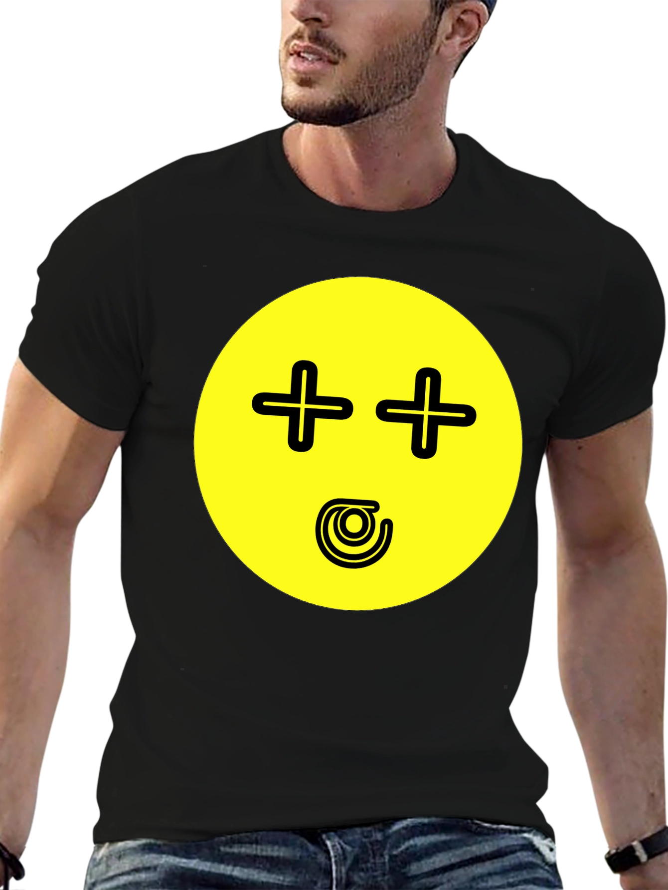 Humorous Emoji Graphic T-Shirt