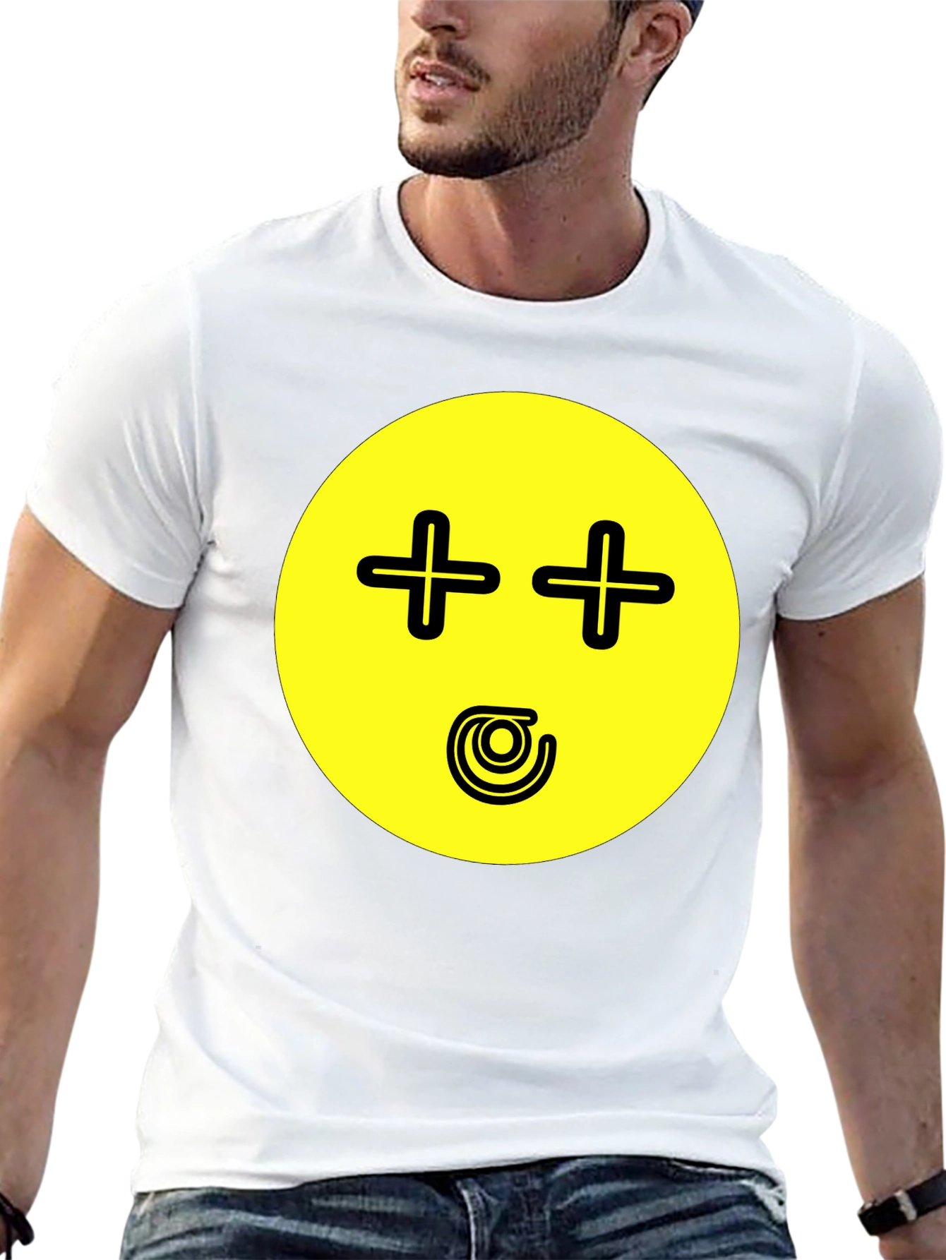 Humorous Emoji Graphic T-Shirt