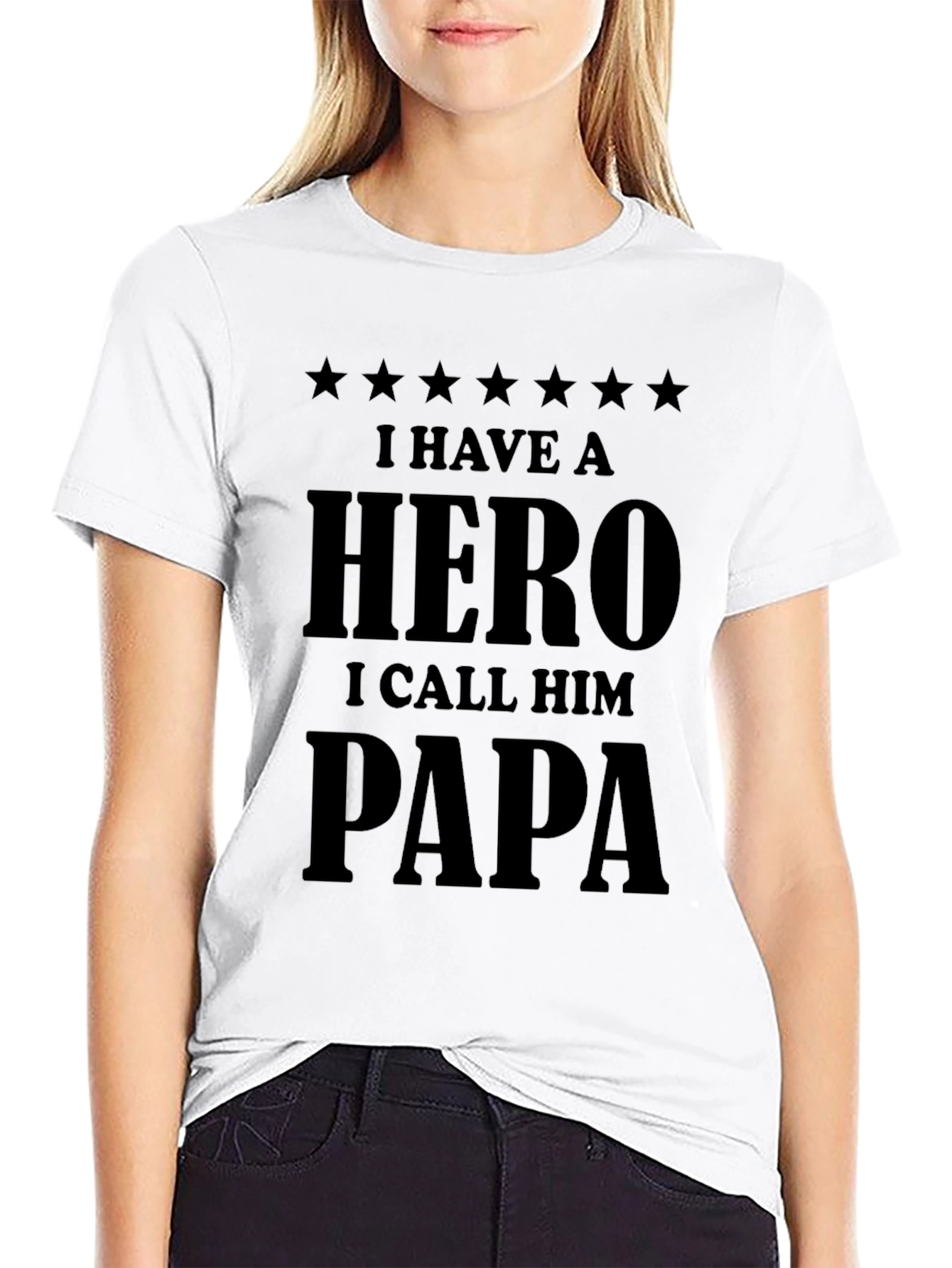 Hero Papa Black T-Shirt - Fathers Day Gift