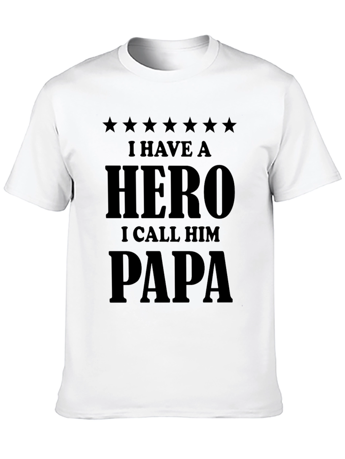 Hero Papa Black T-Shirt - Fathers Day Gift