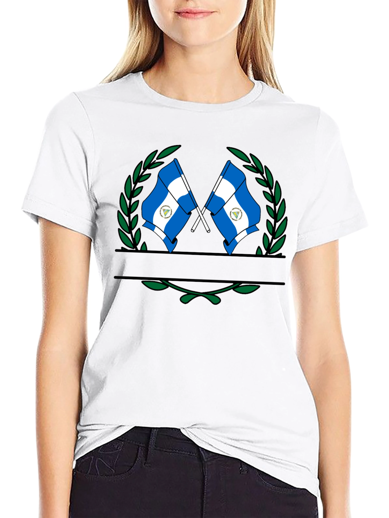 Nicaragua Flag T-Shirt - Black Graphic Tee