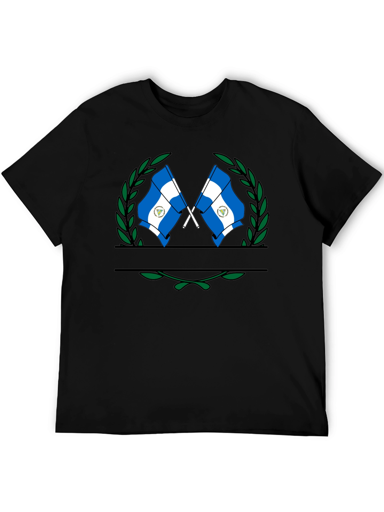 Nicaragua Flag T-Shirt - Black Graphic Tee