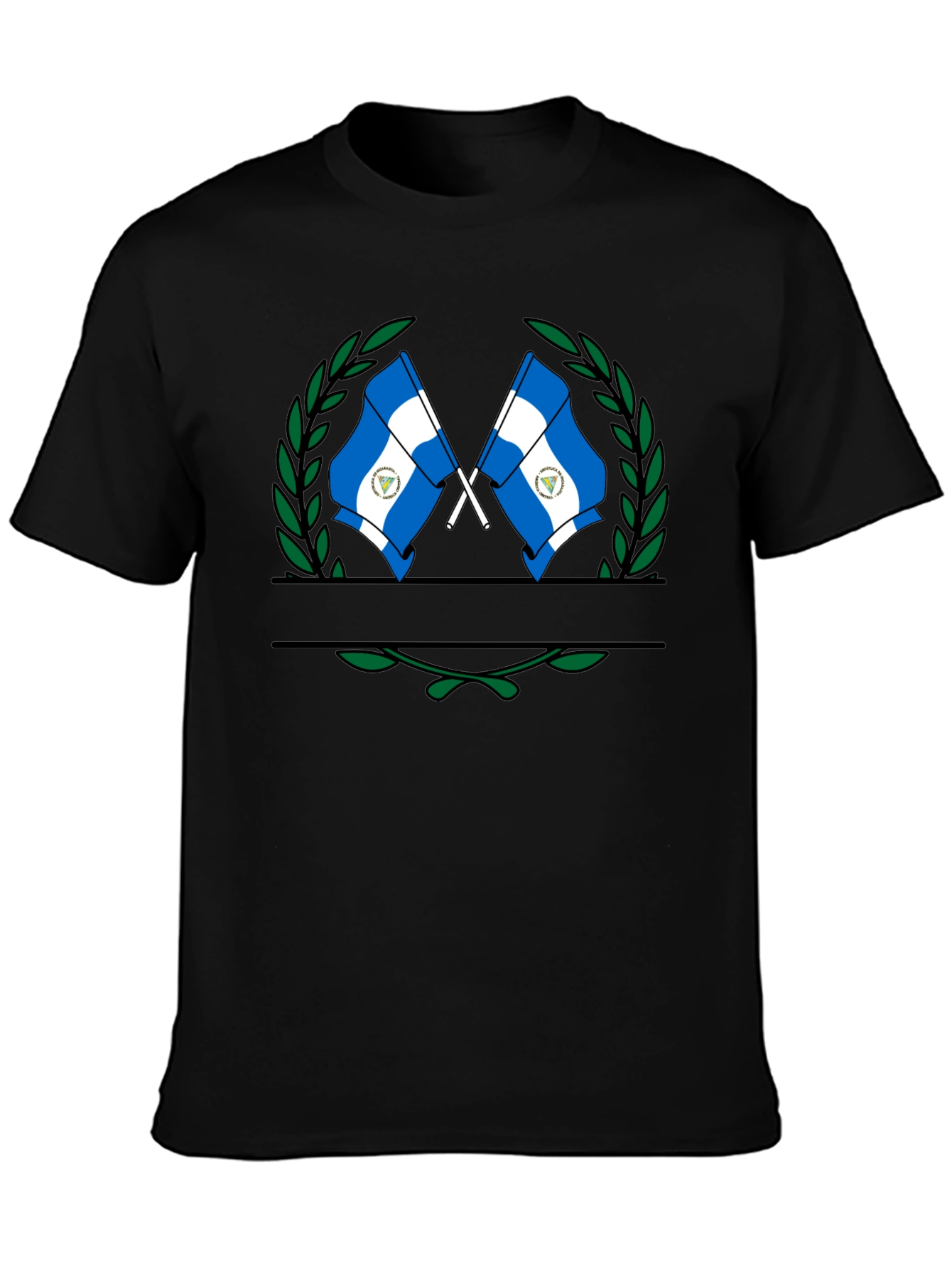 Nicaragua Flag T-Shirt - Black Graphic Tee
