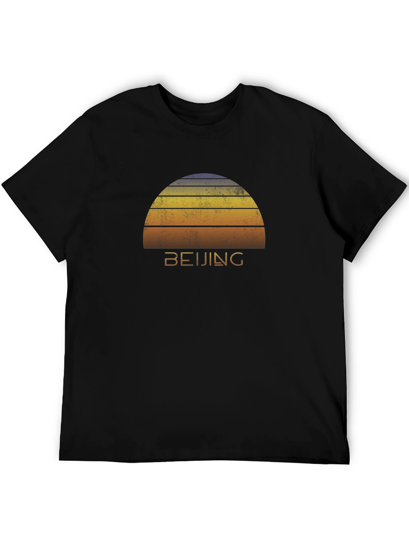 Beijing Sunset Graphic Tee - Retro Style