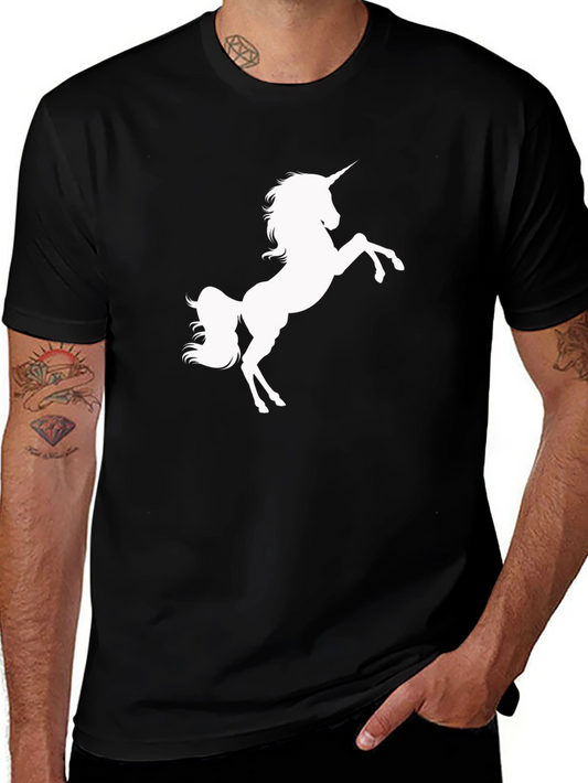 Unicorn Graphic Tee - Black Cotton Blend