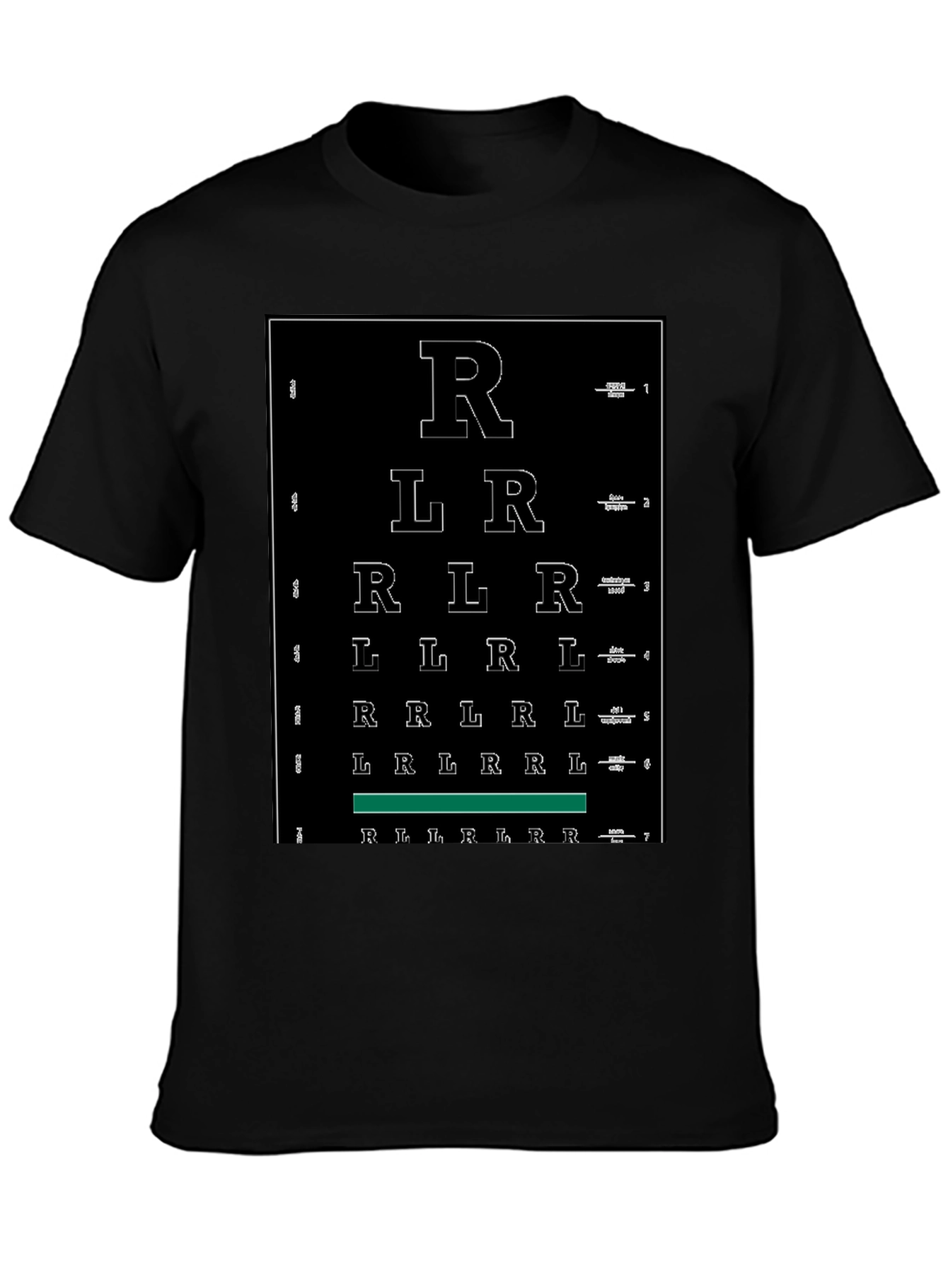Funny Right Left Eye Chart Graphic Tee