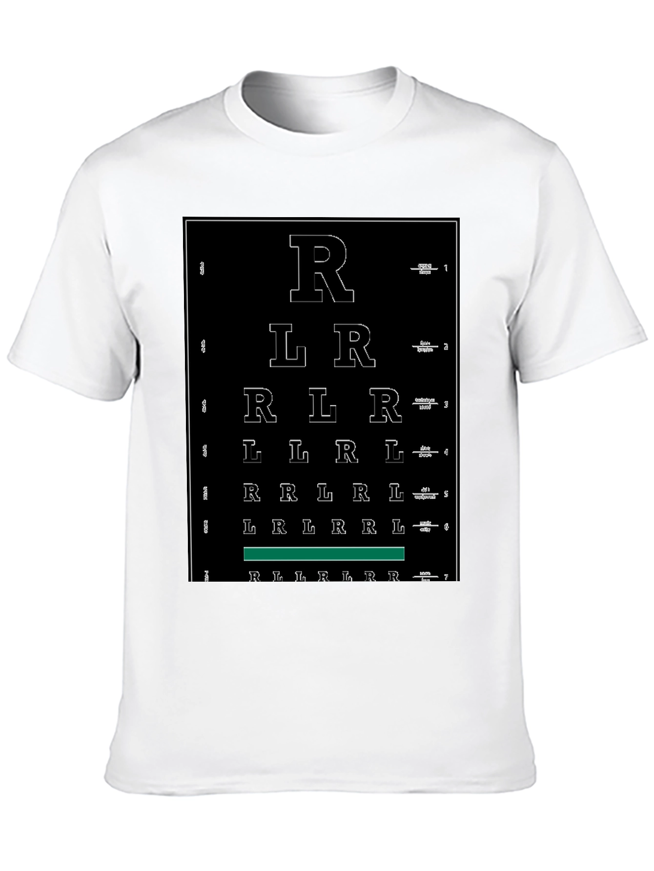 Funny Right Left Eye Chart Graphic Tee