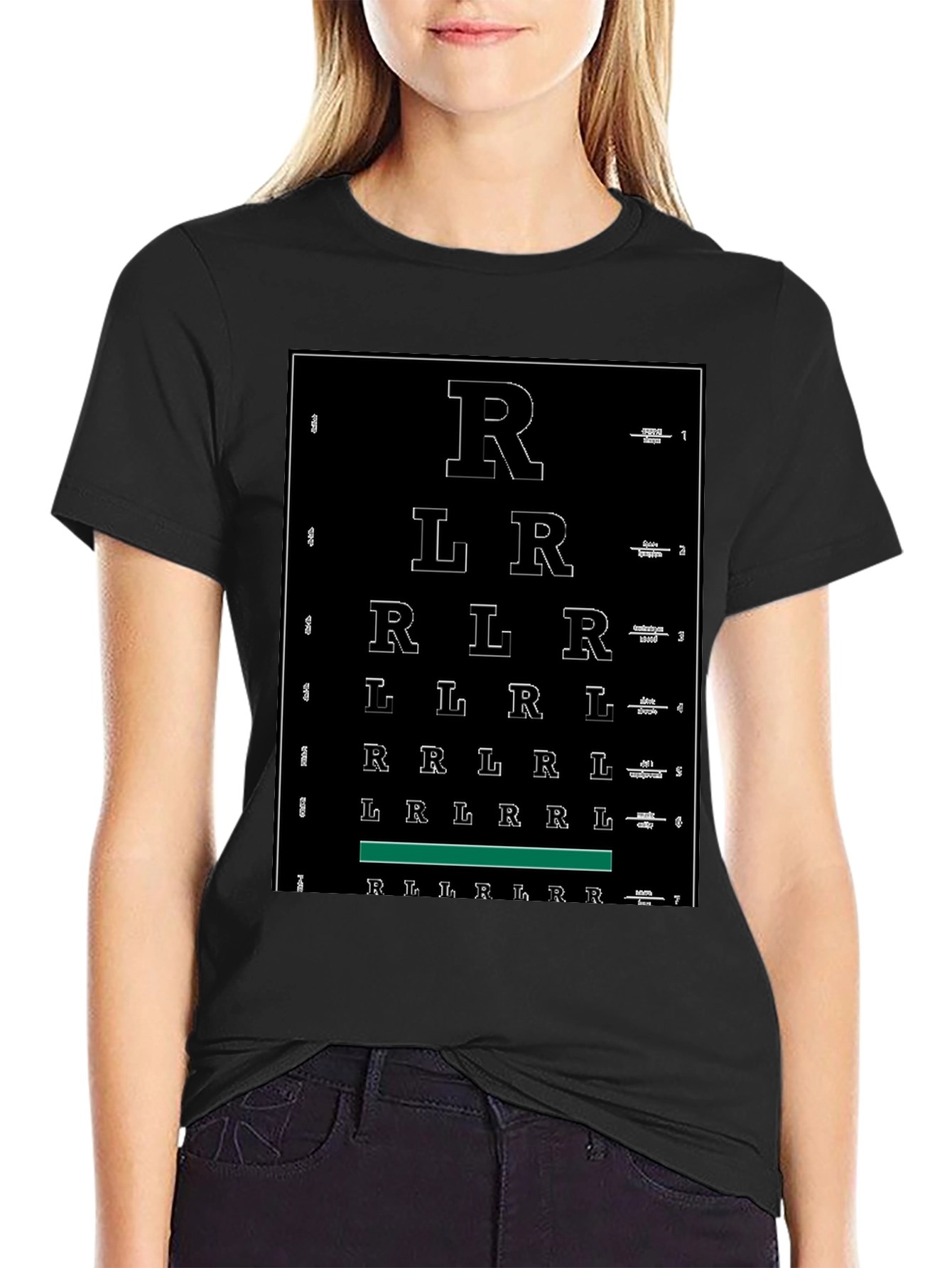 Funny Right Left Eye Chart Graphic Tee