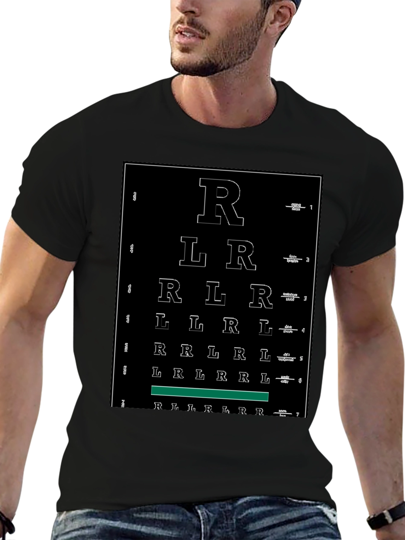 Funny Right Left Eye Chart Graphic Tee