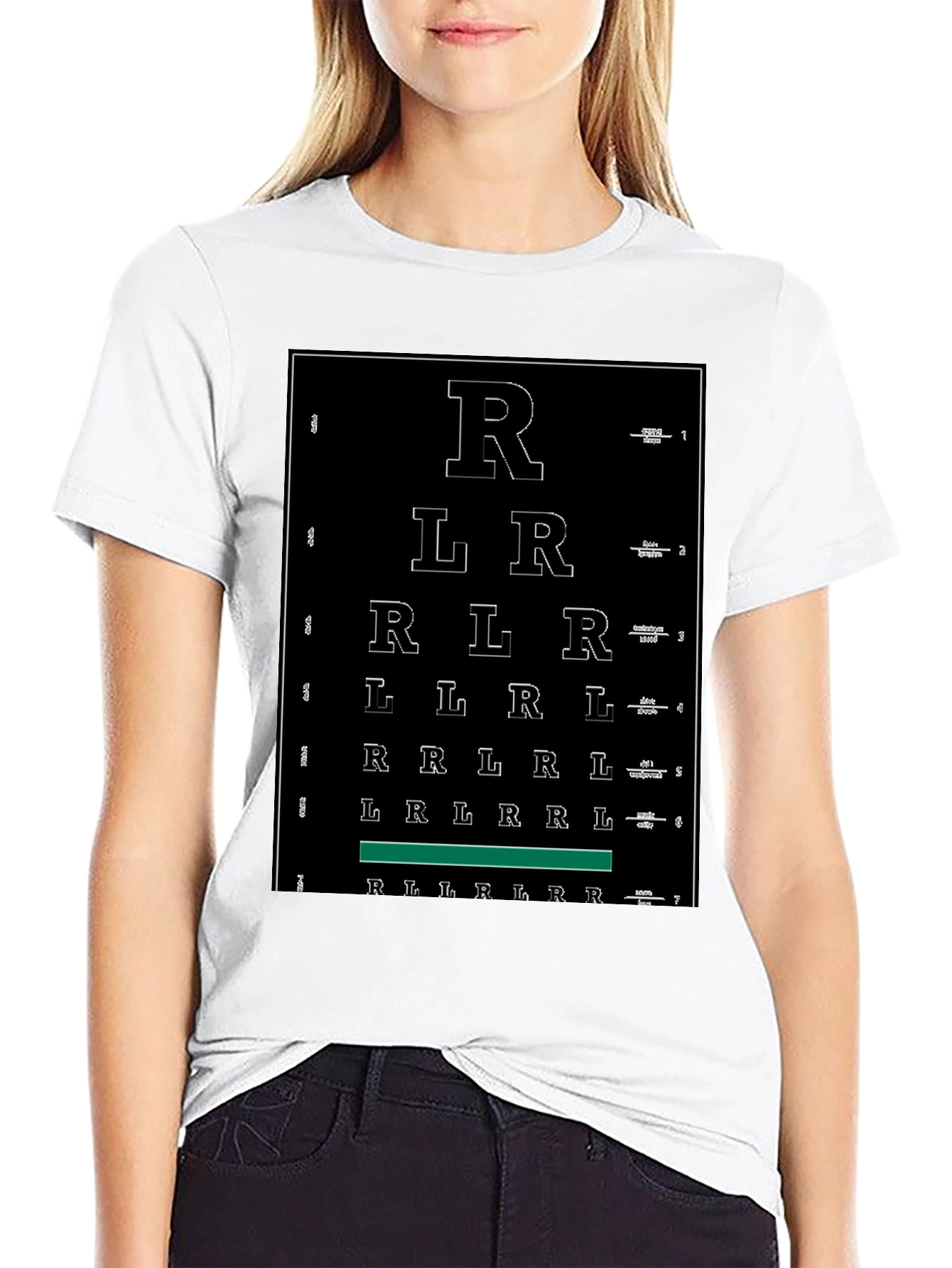 Funny Right Left Eye Chart Graphic Tee