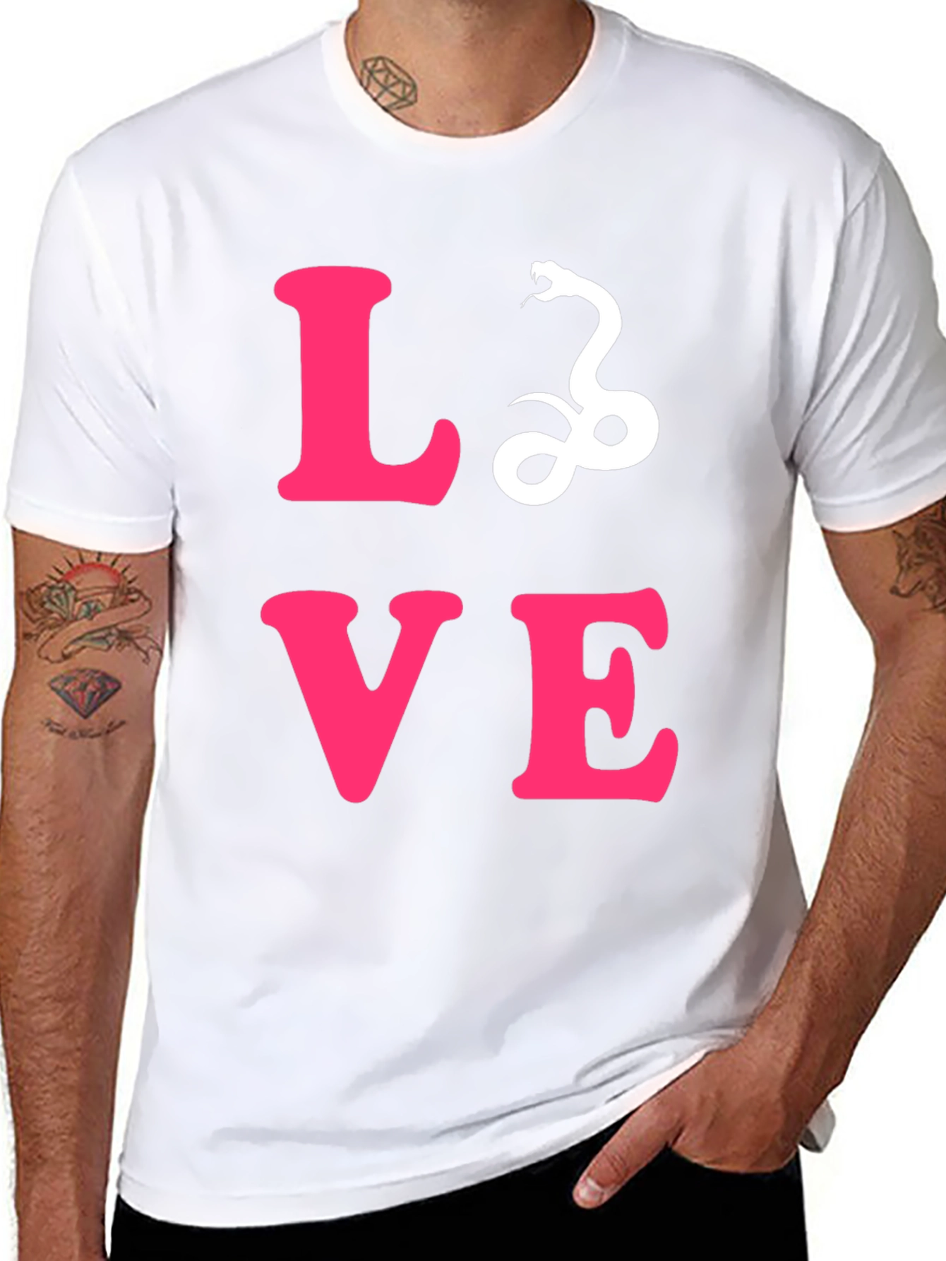 Love Snake Graphic Tee - Stylish Unisex T-Shirt