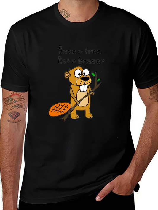 Humorous Save a Tree Eat a Beaver T-Shirt