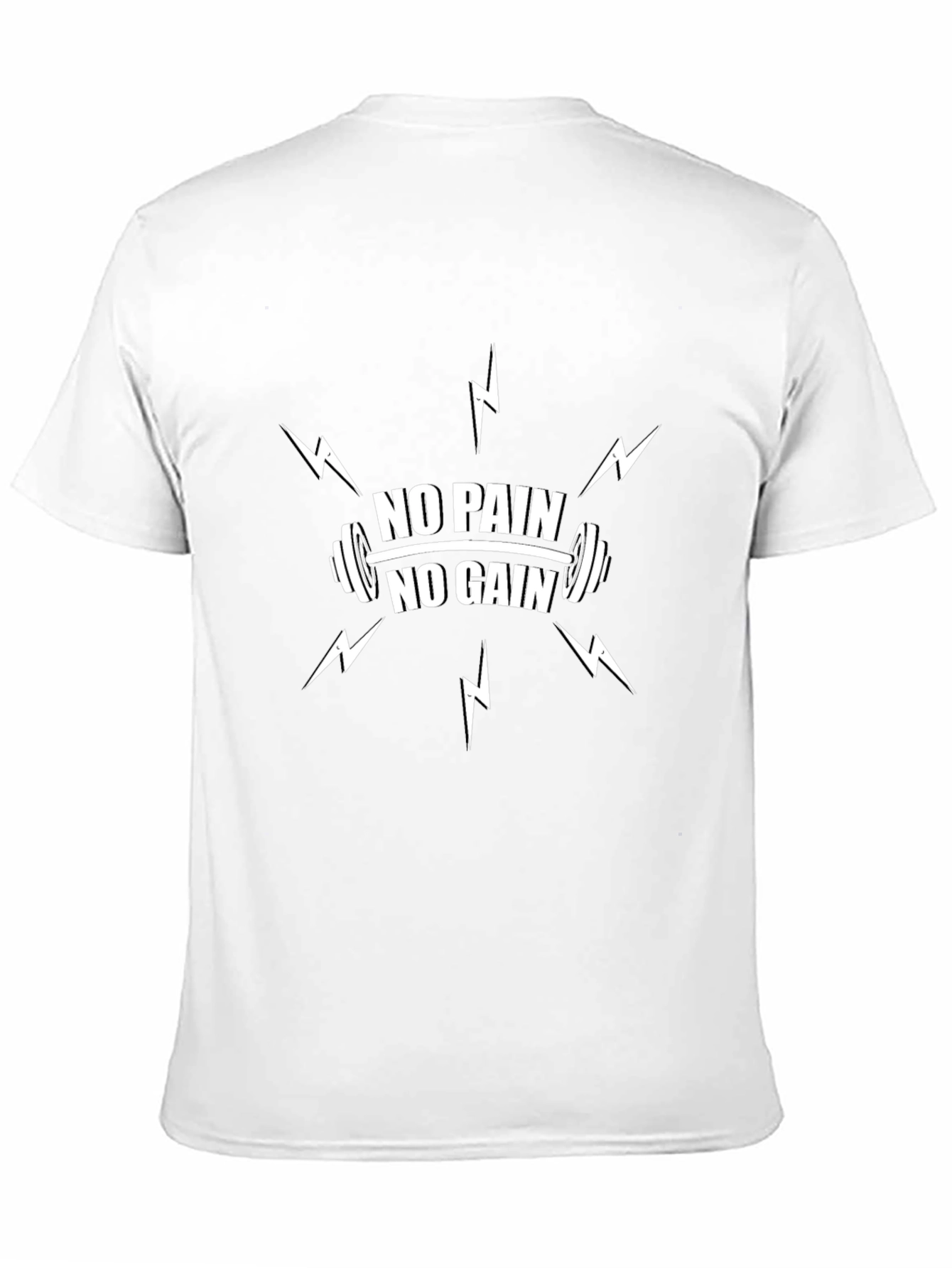 No Pain No Gain Graphic T-Shirt - Black