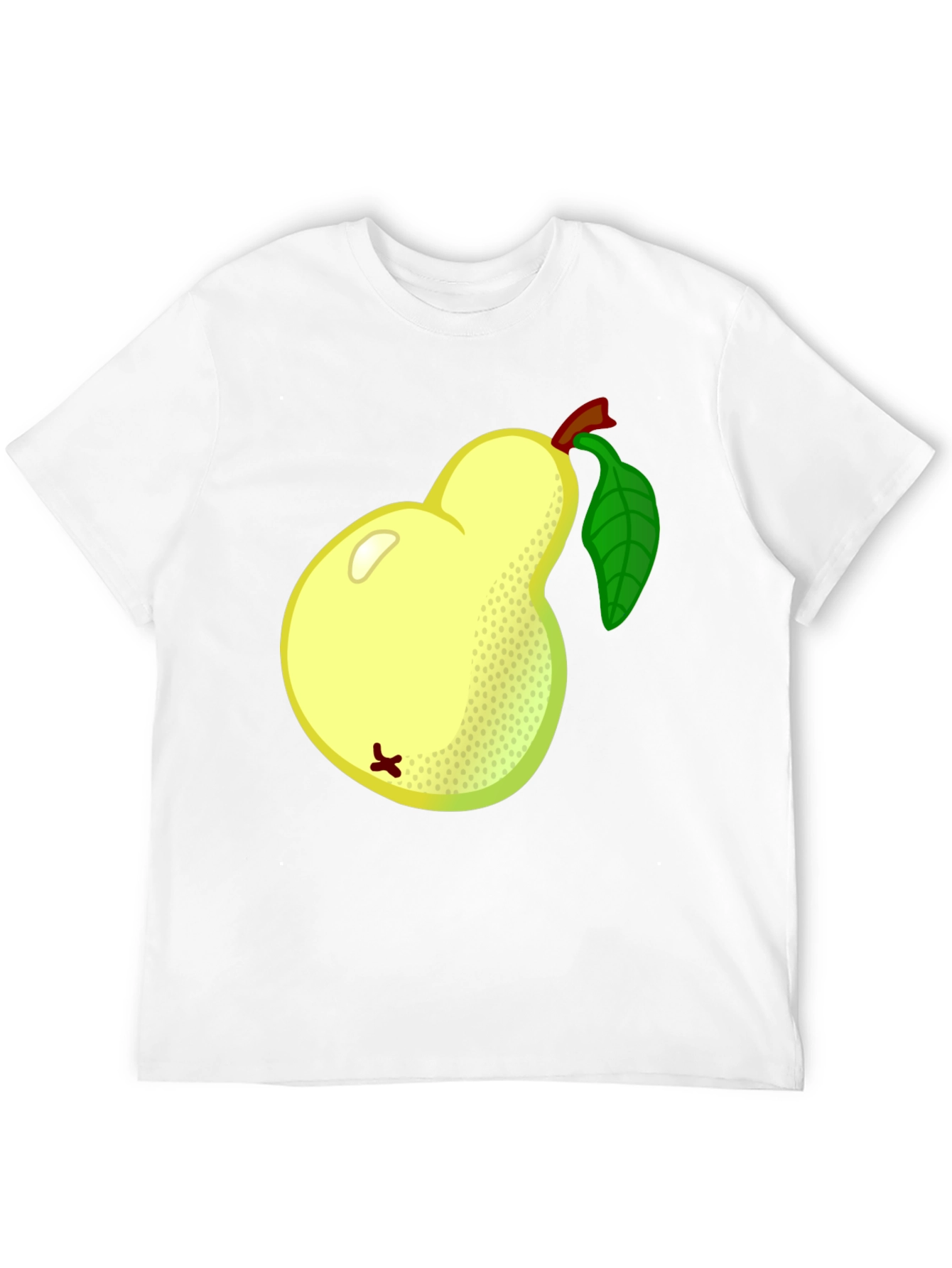 Pear Graphic Tee - Black Cotton T-Shirt