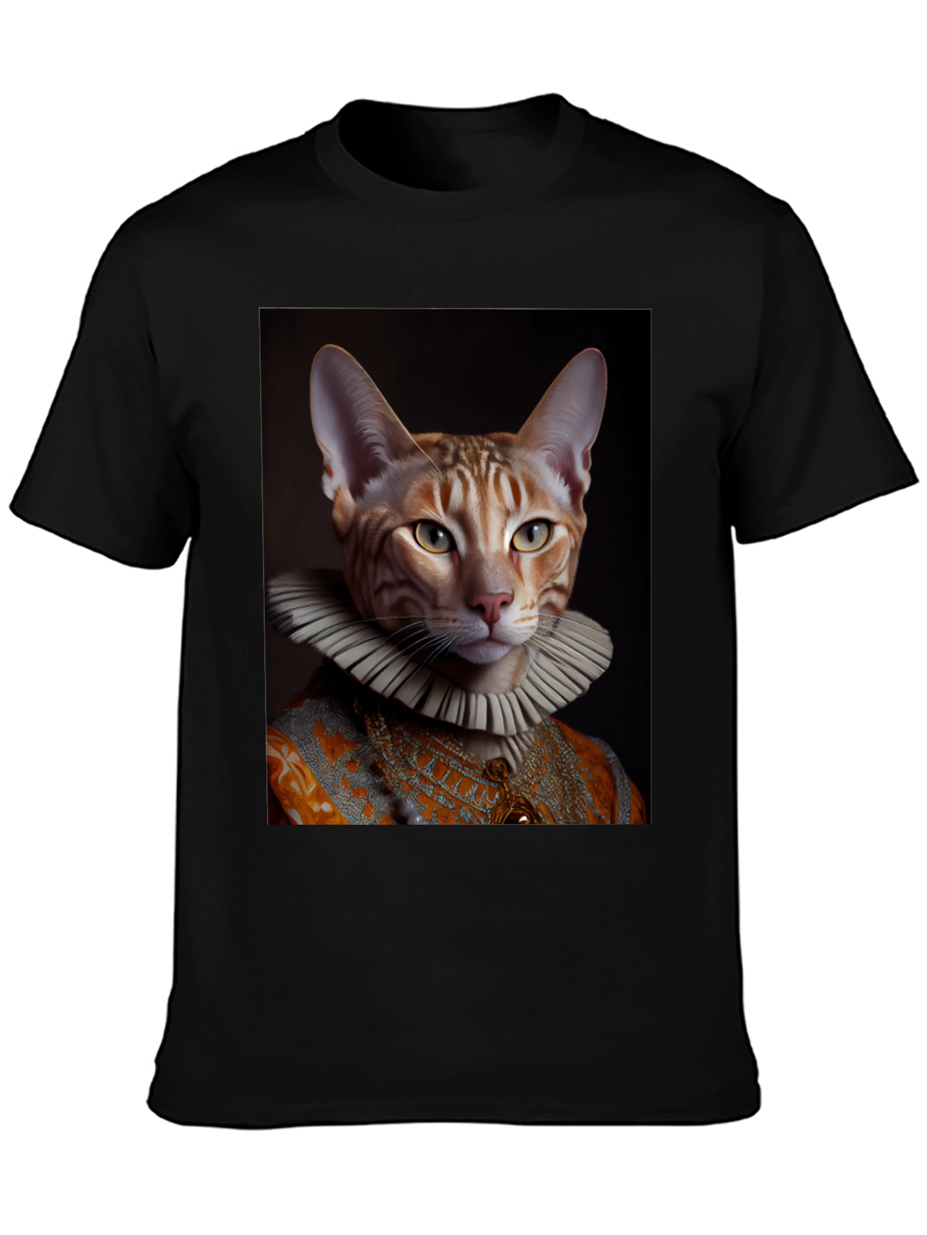 Renaissance Cat T-Shirt - Funny Pet Portrait Tee