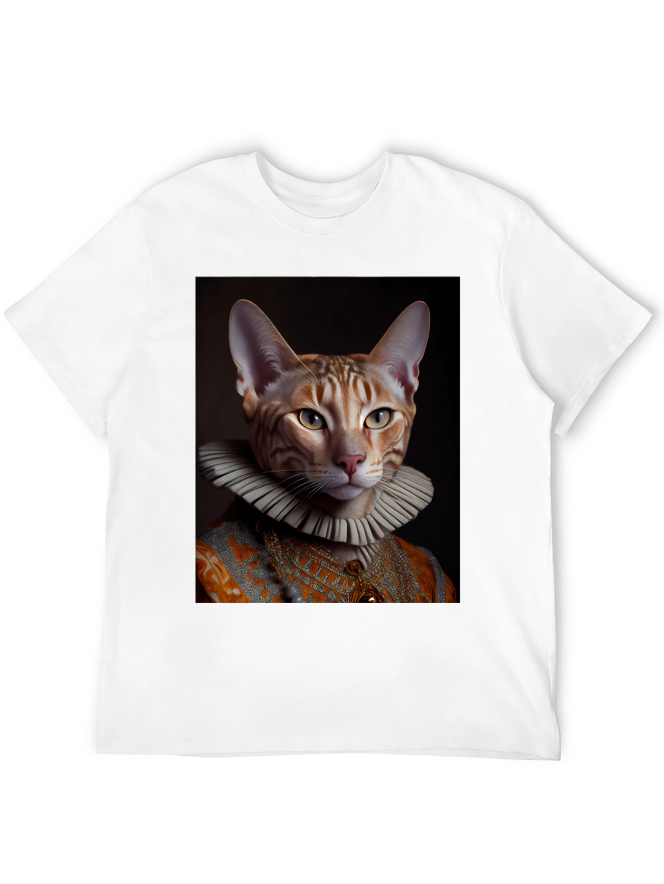 Renaissance Cat T-Shirt - Funny Pet Portrait Tee