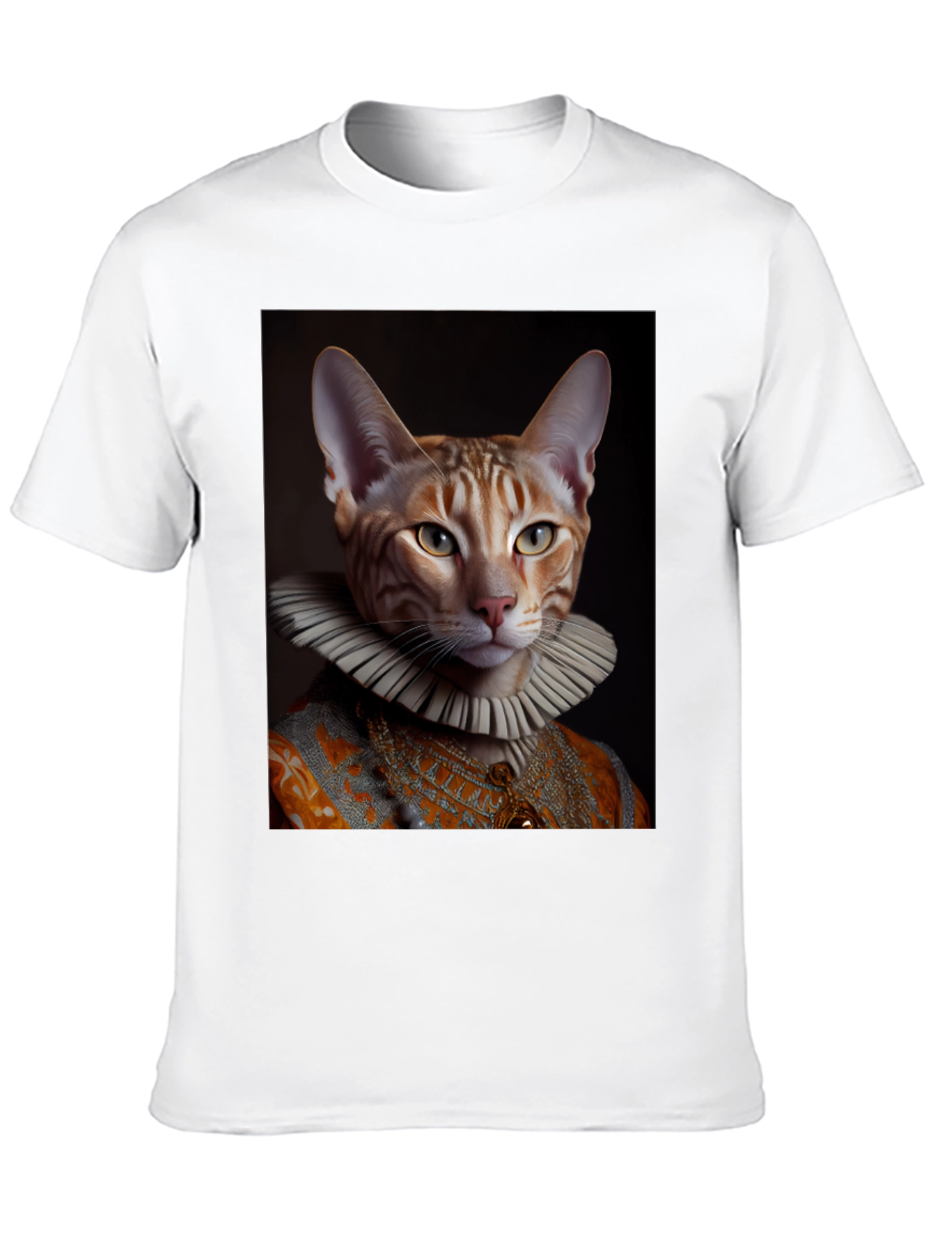 Renaissance Cat T-Shirt - Funny Pet Portrait Tee