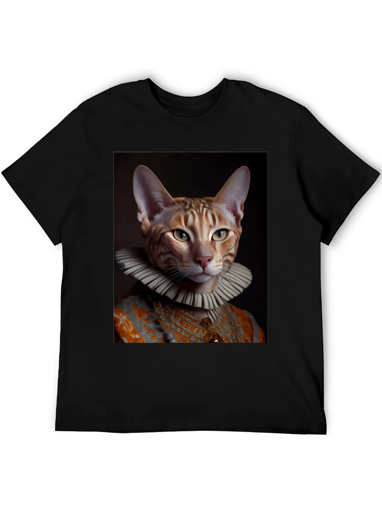 Renaissance Cat T-Shirt - Funny Pet Portrait Tee