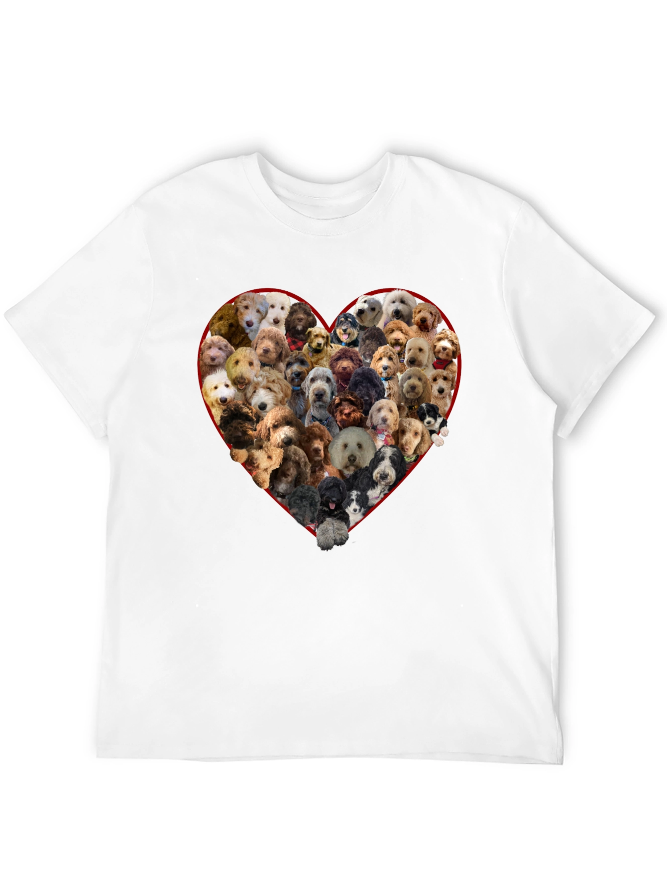 Dog Breed Heart T-Shirt - Black Crew Neck