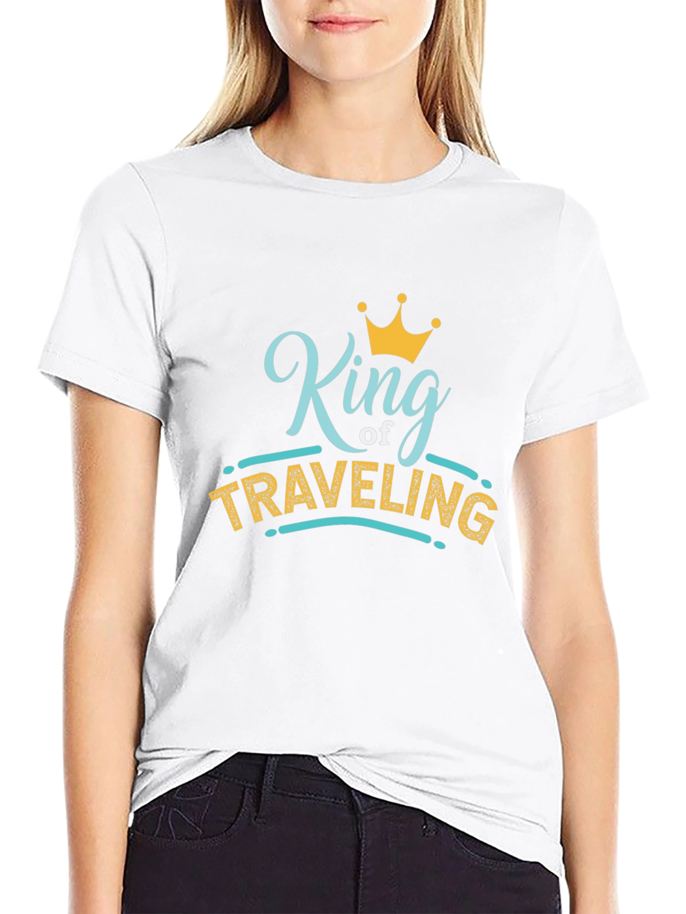 King of Traveling Black Graphic Tee