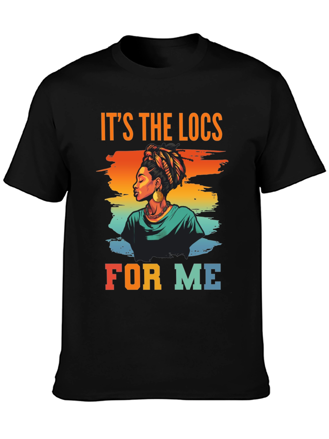 Its The Locs For Me Black Graphic Tee