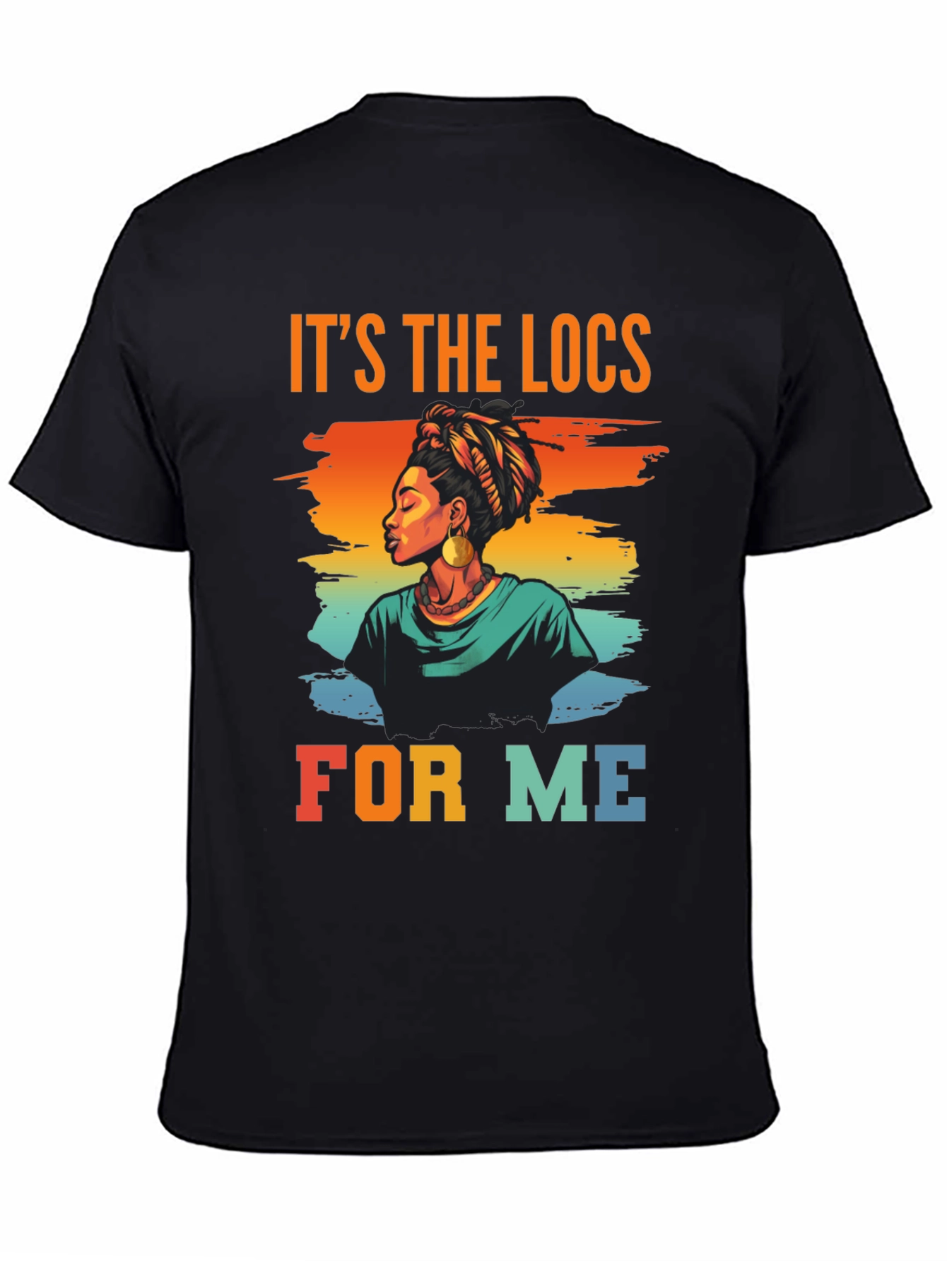 Its The Locs For Me Black Graphic Tee