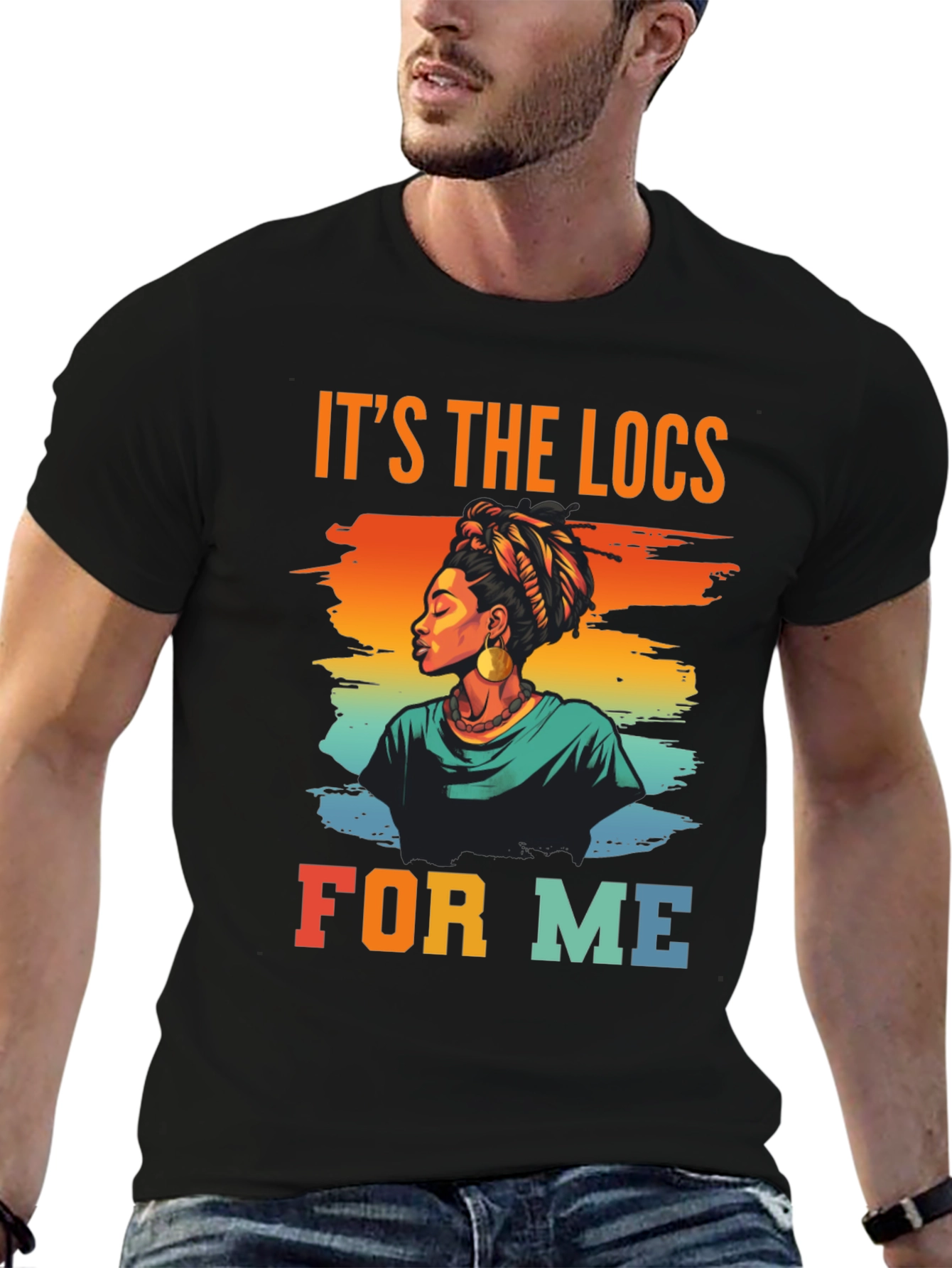 Its The Locs For Me Black Graphic Tee