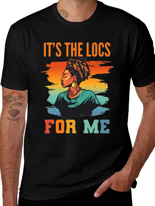 Its The Locs For Me Black Graphic Tee