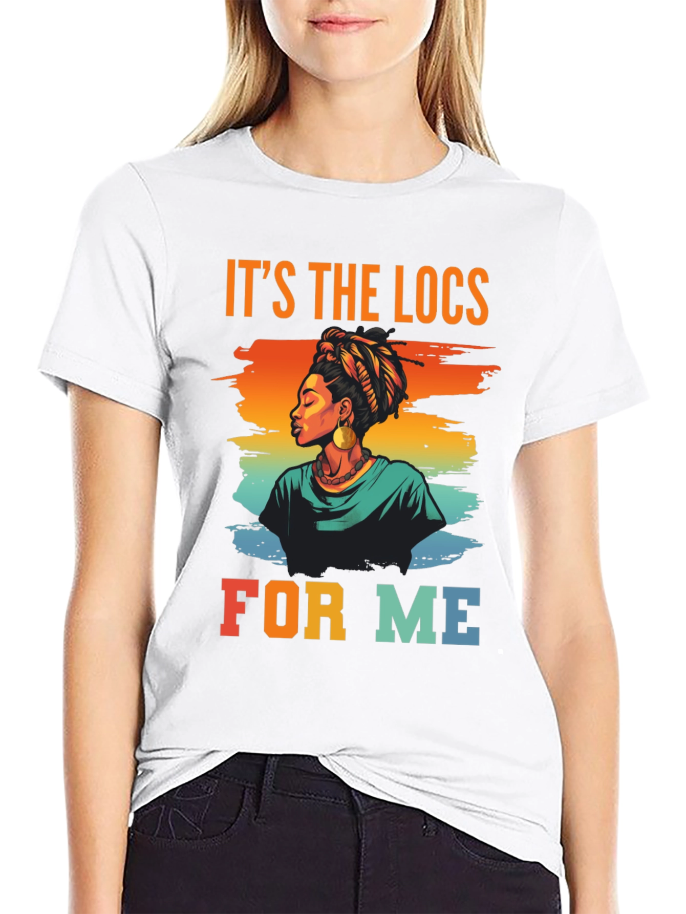 Its The Locs For Me Black Graphic Tee