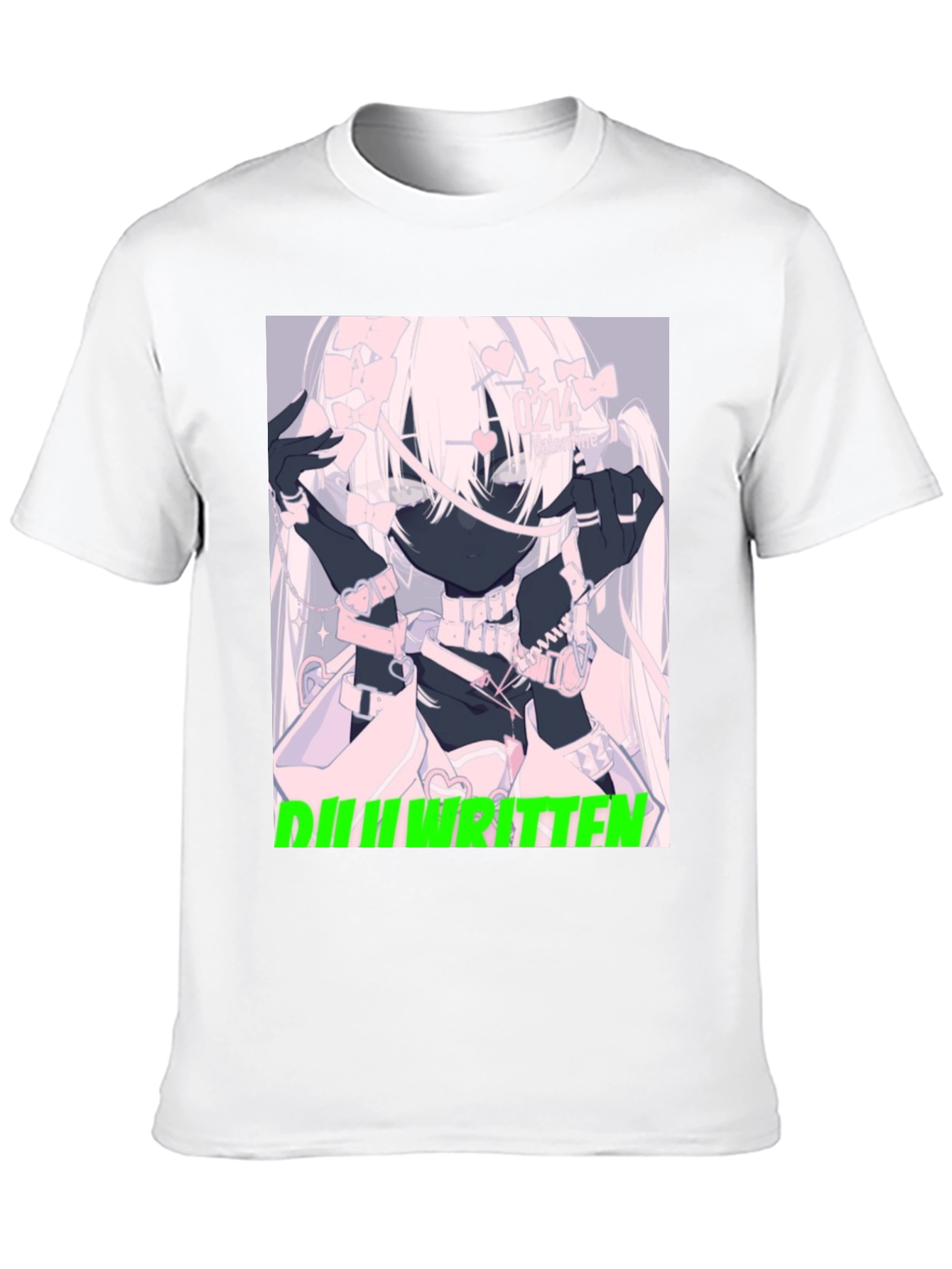 Anime Graphic Tee - Ill Written Black T-Shirt
