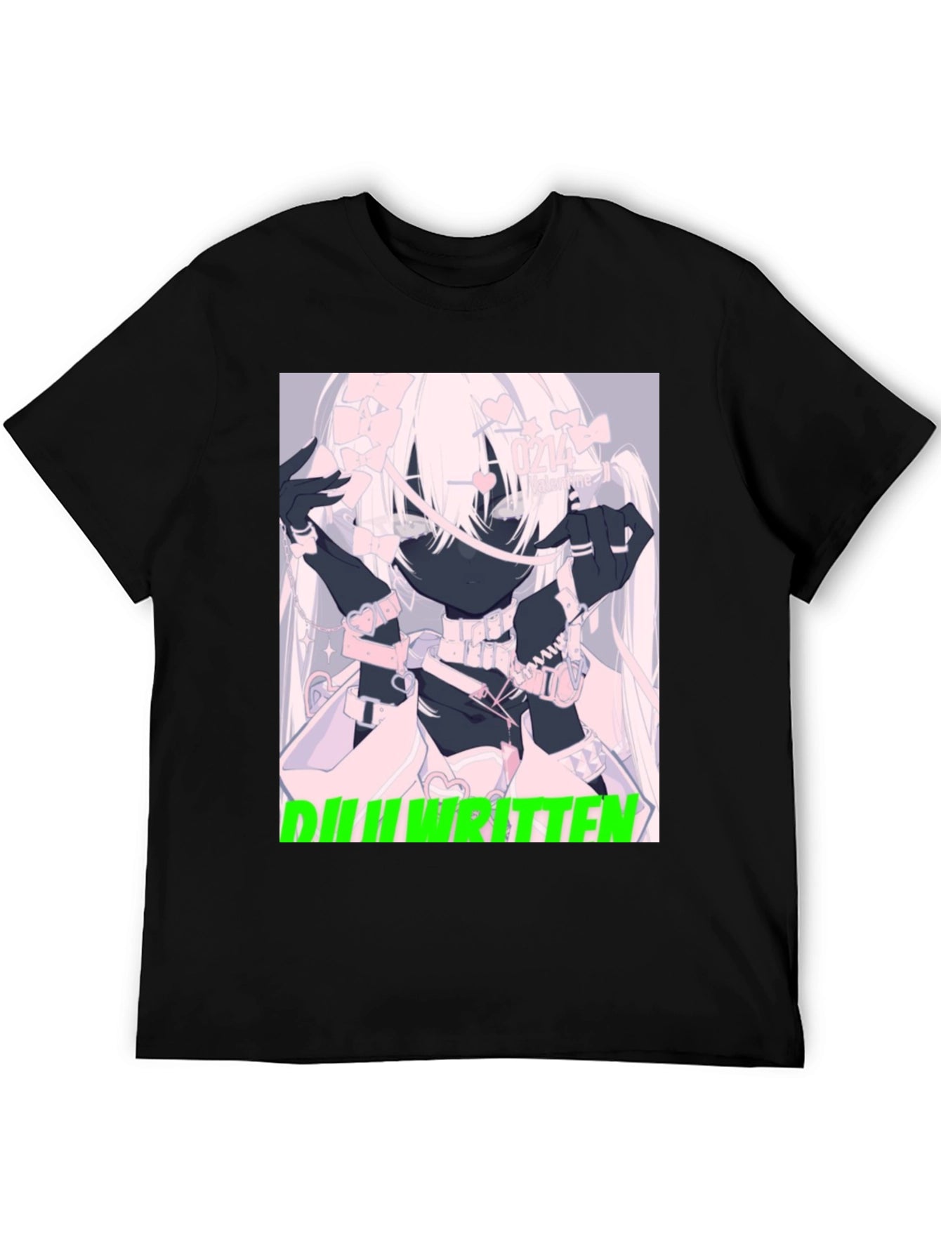 Anime Graphic Tee - Ill Written Black T-Shirt