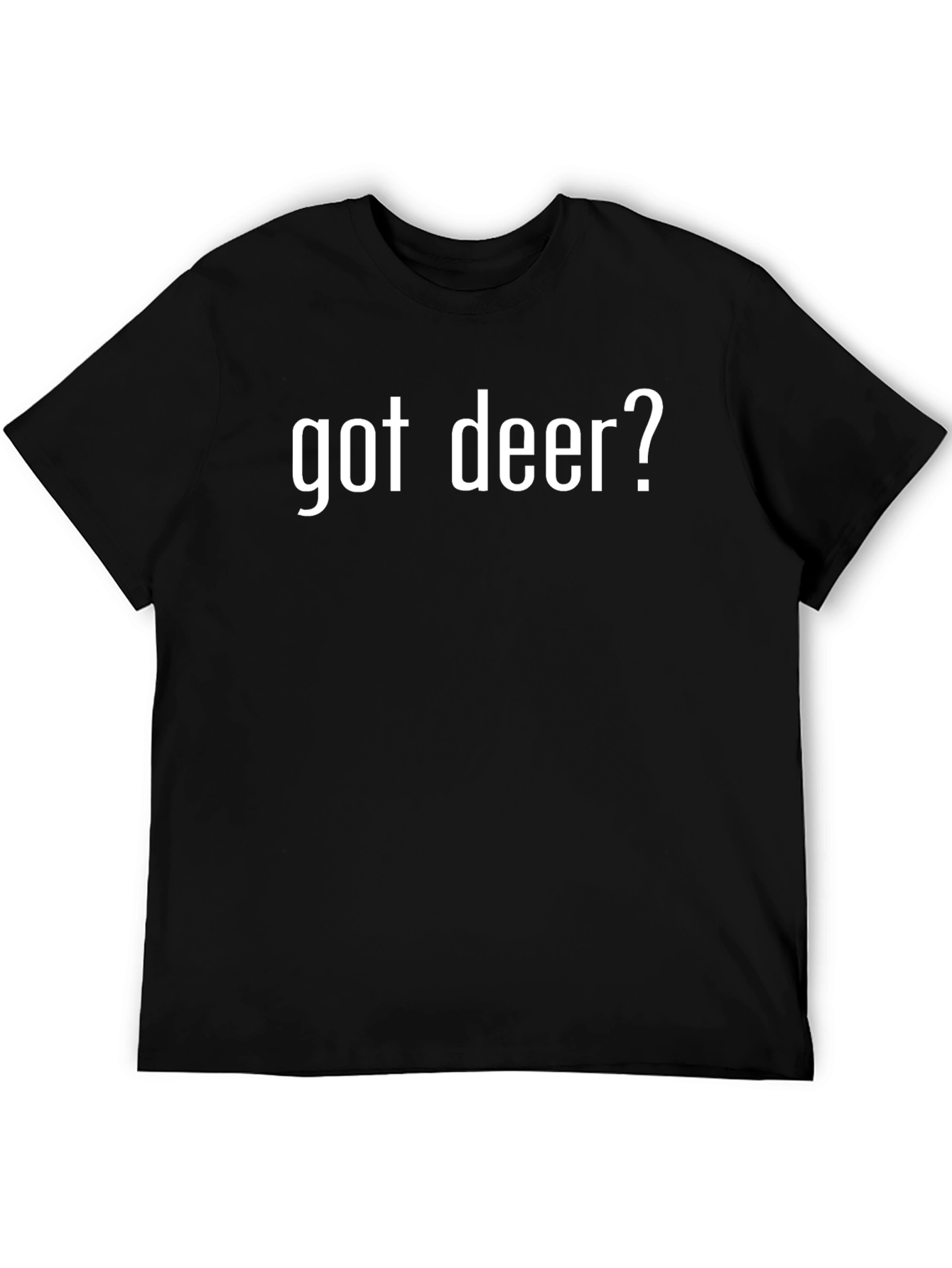 Got Deer? Black Cotton Graphic T-Shirt