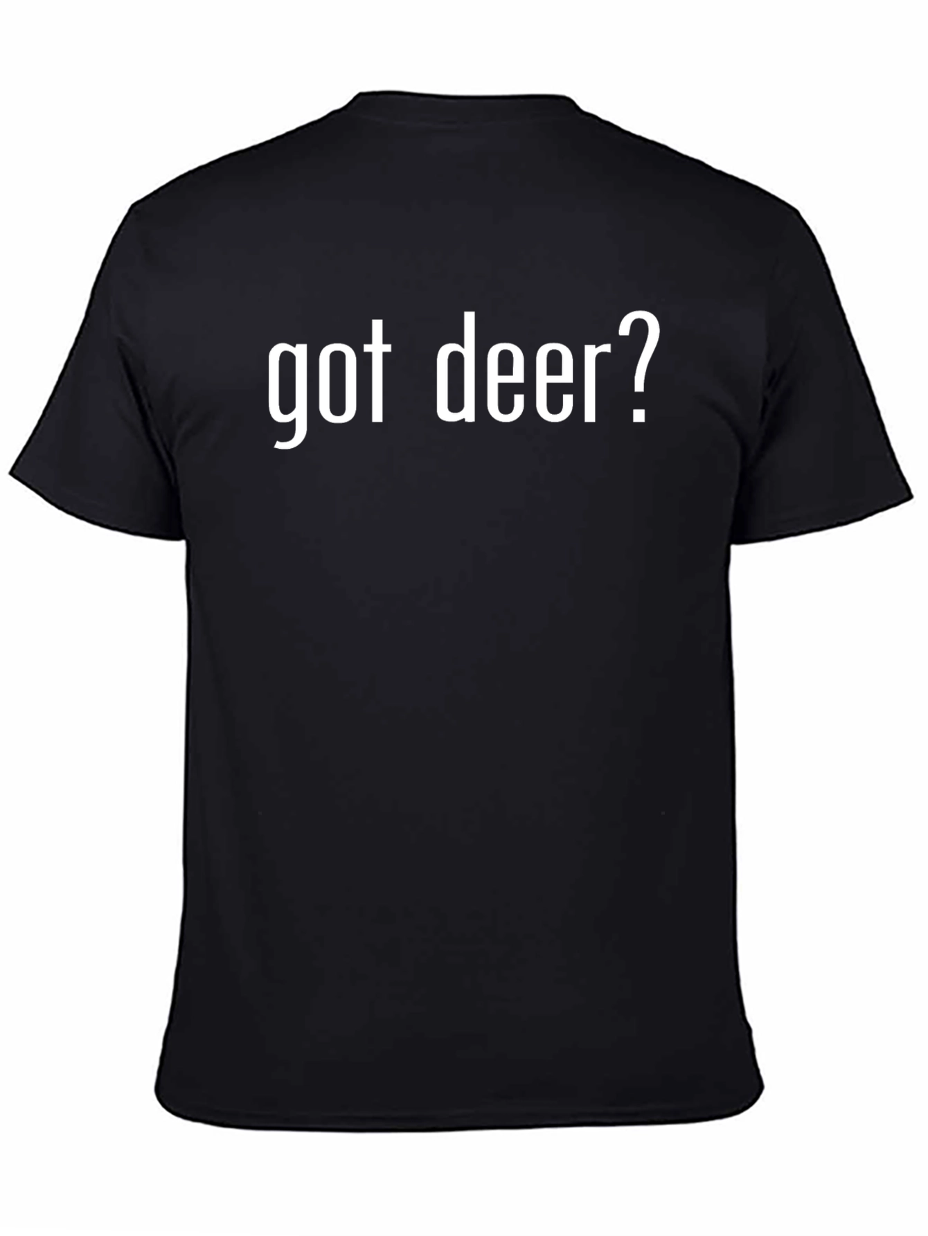 Got Deer? Black Cotton Graphic T-Shirt