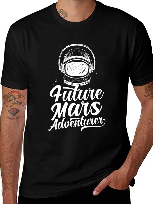 Future Mars Adventurer Black Graphic T-Shirt
